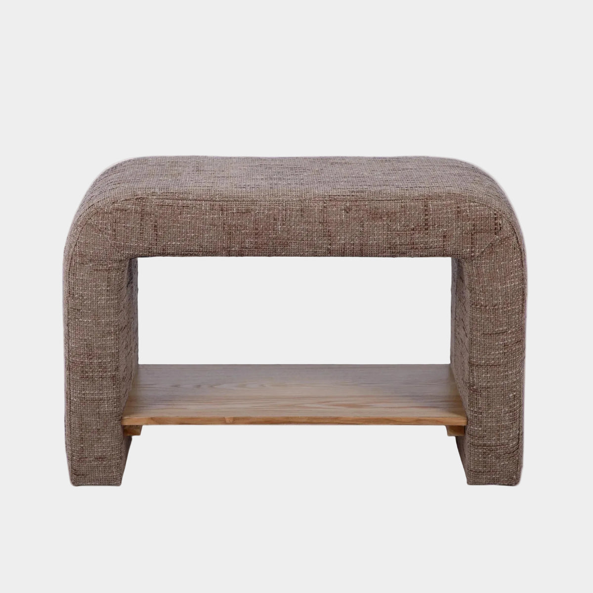 Alvie Railroad Chenille Storage Side Table