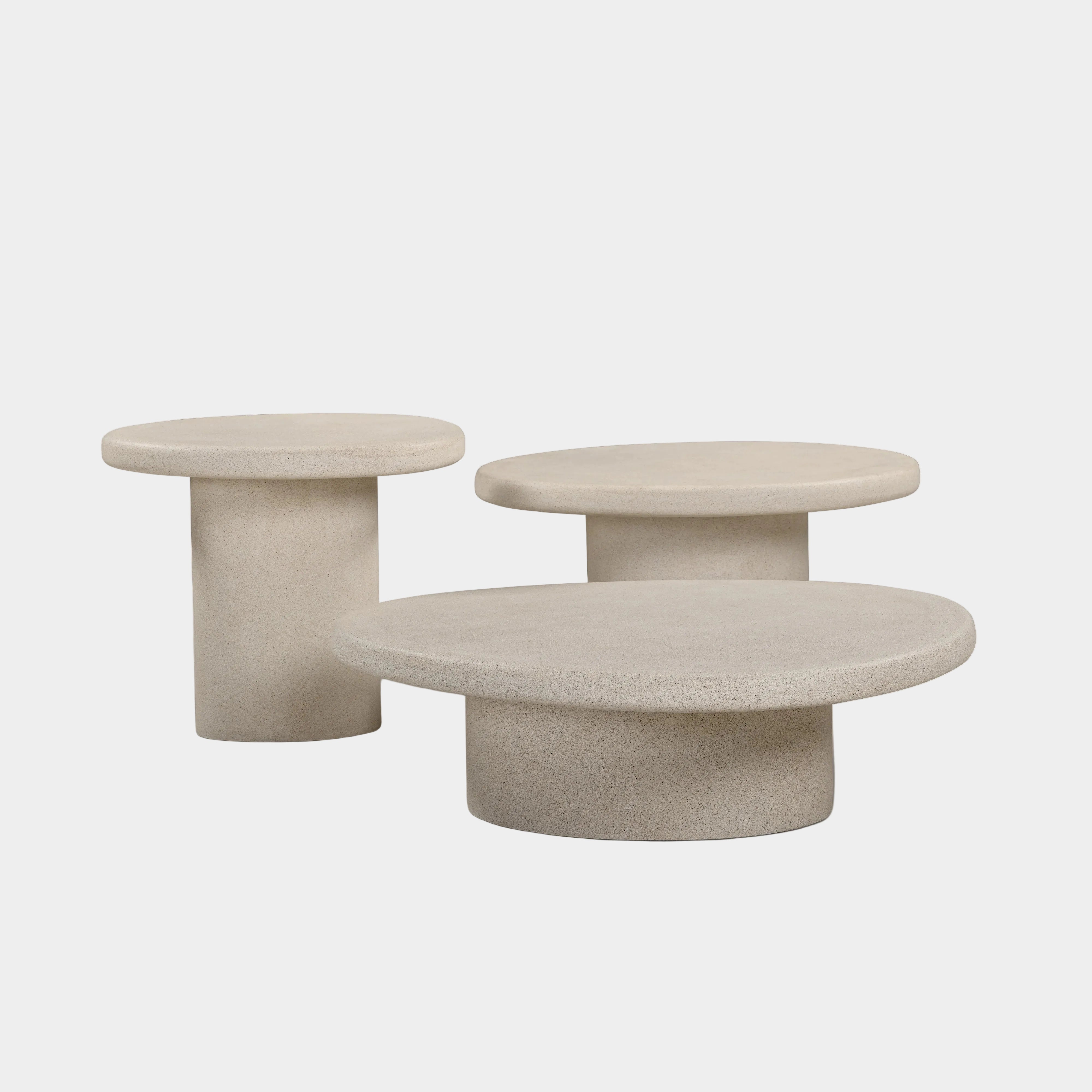 Jade Concrete Indoor/Outdoor Nesting Coffee Table Set