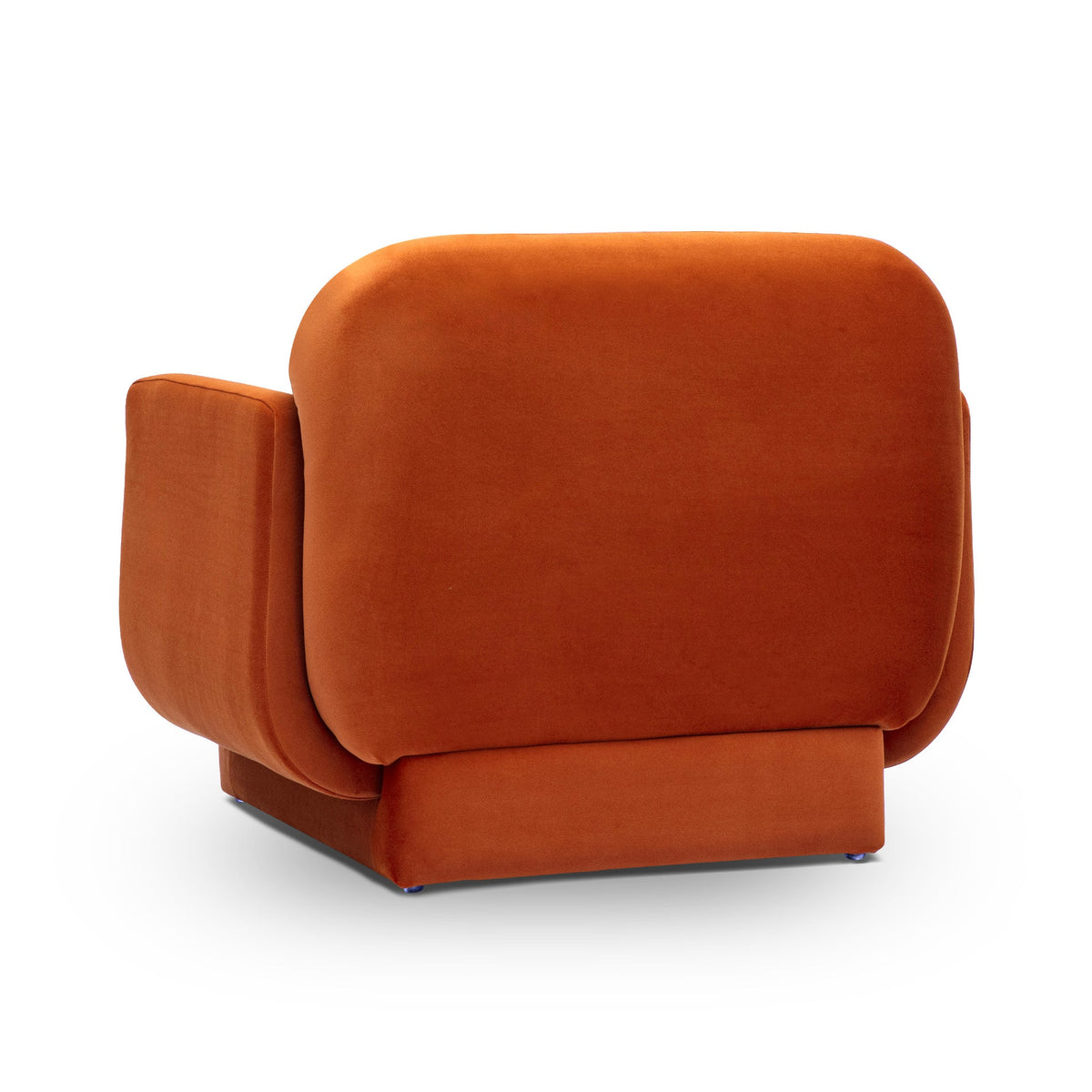 Azalea Performance Velvet Accent Chair - Rust Orange