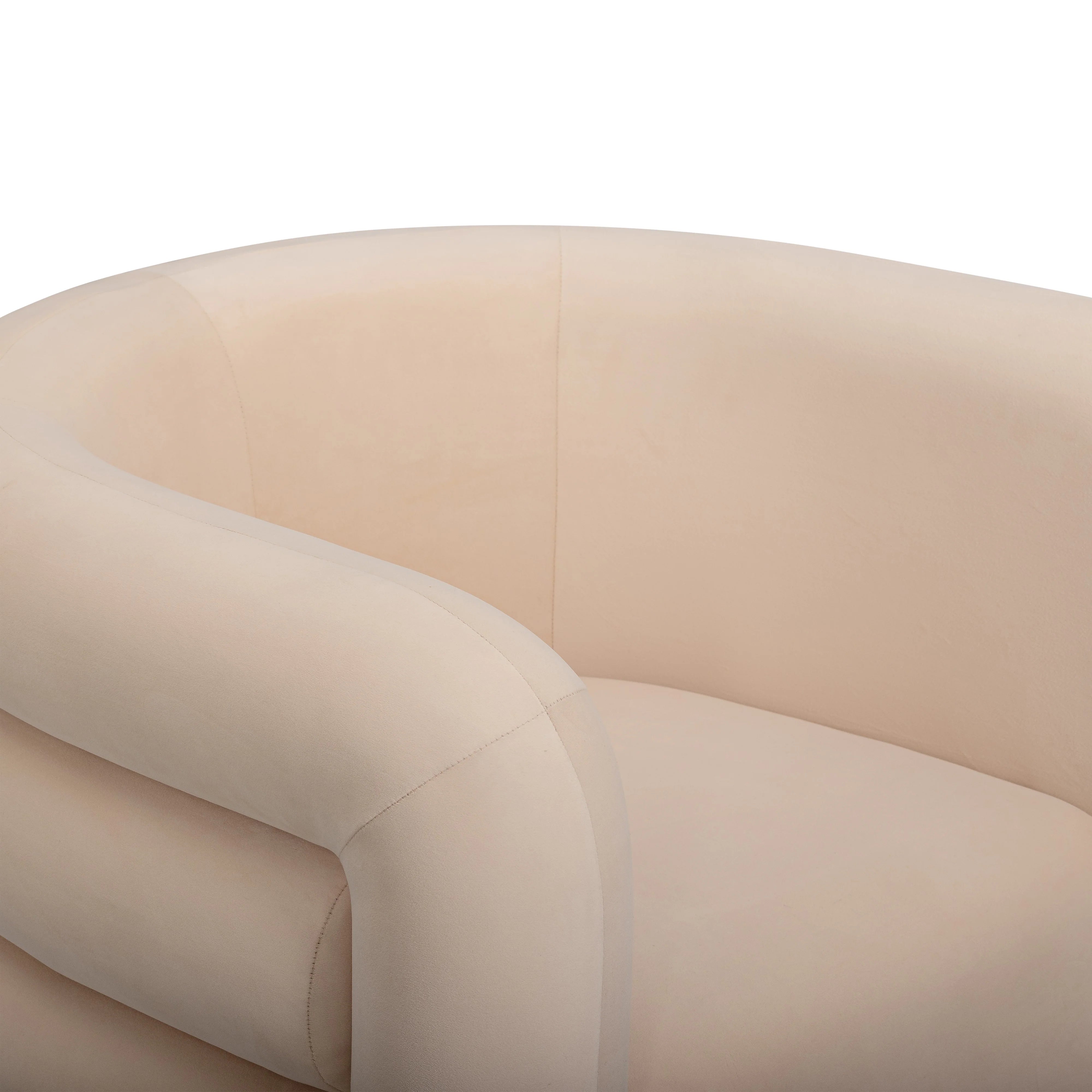 Curves Performance Velvet Swivel Accent Chair