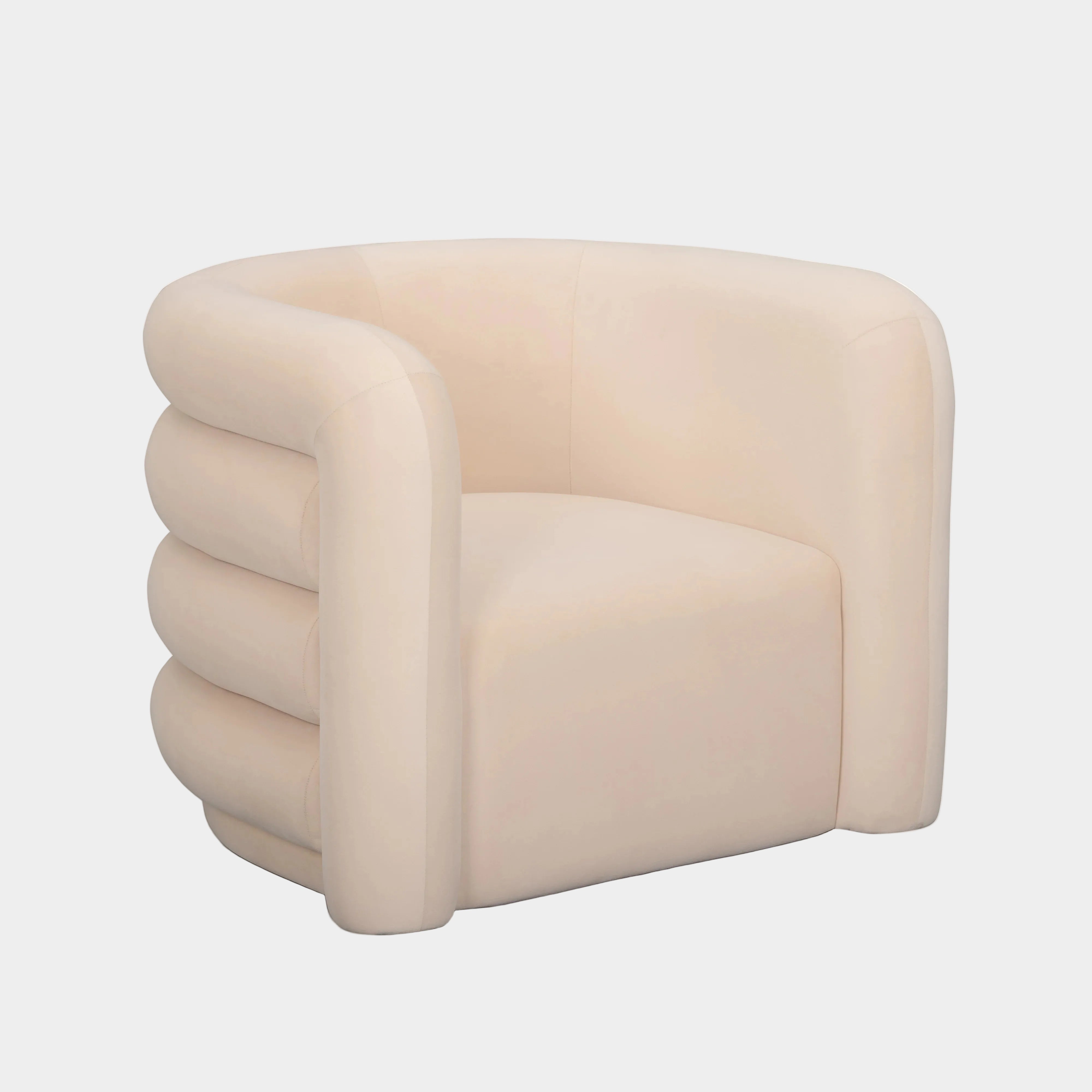 Curves Performance Velvet Swivel Accent Chair