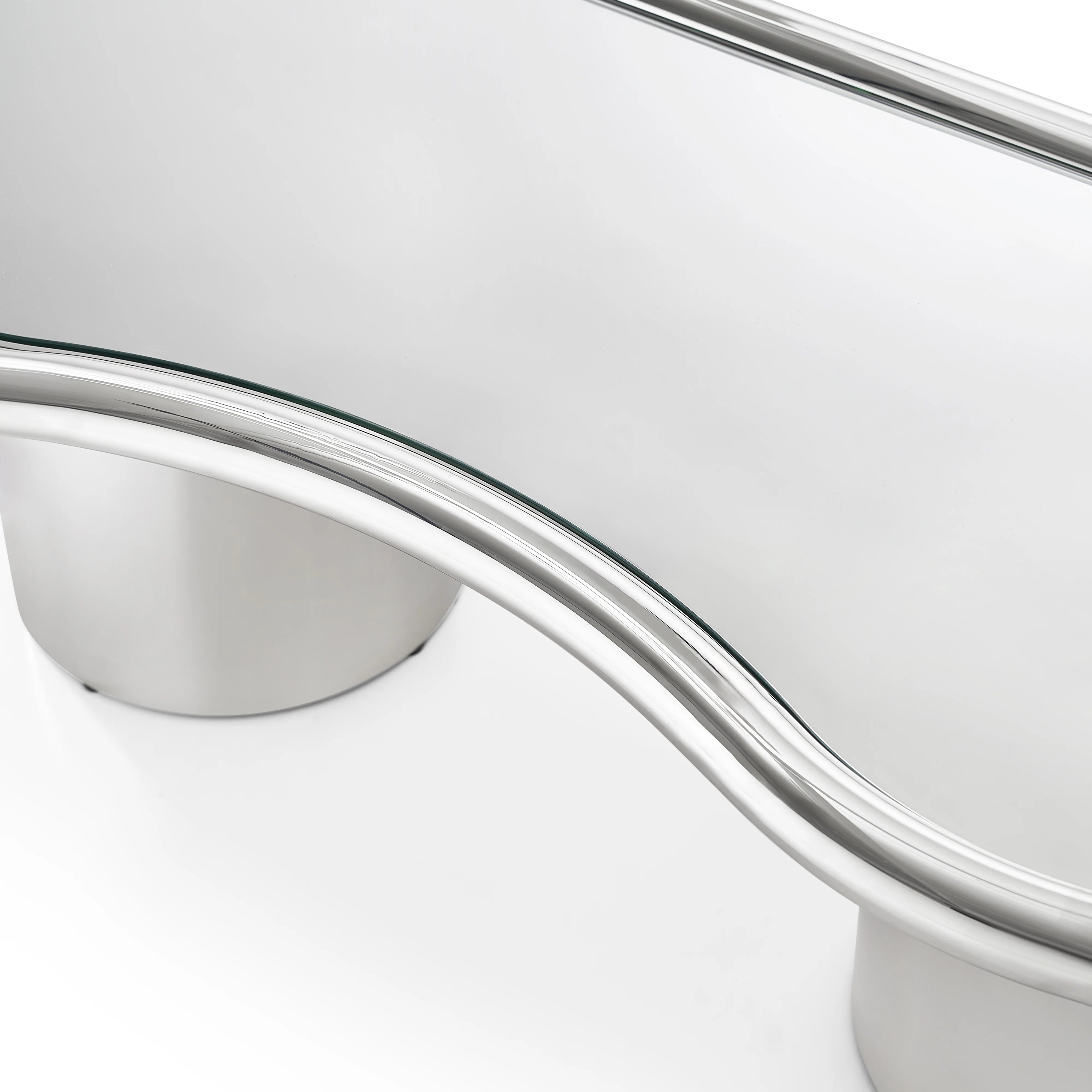 Sorya 51" Chrome Coffee Table