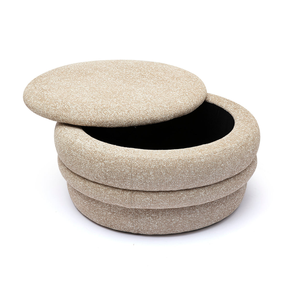 Brooklyn 37" Tan Basketweave Large Storage Ottoman
