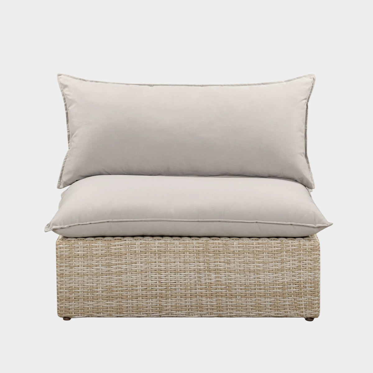 Cali Performance Fabric & Wicker Outdoor Armless Chair