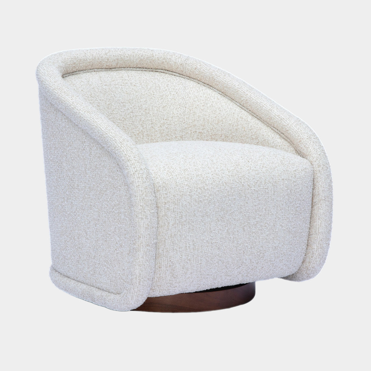 Clarke Cream Performance Boucle Swivel Accent Chair