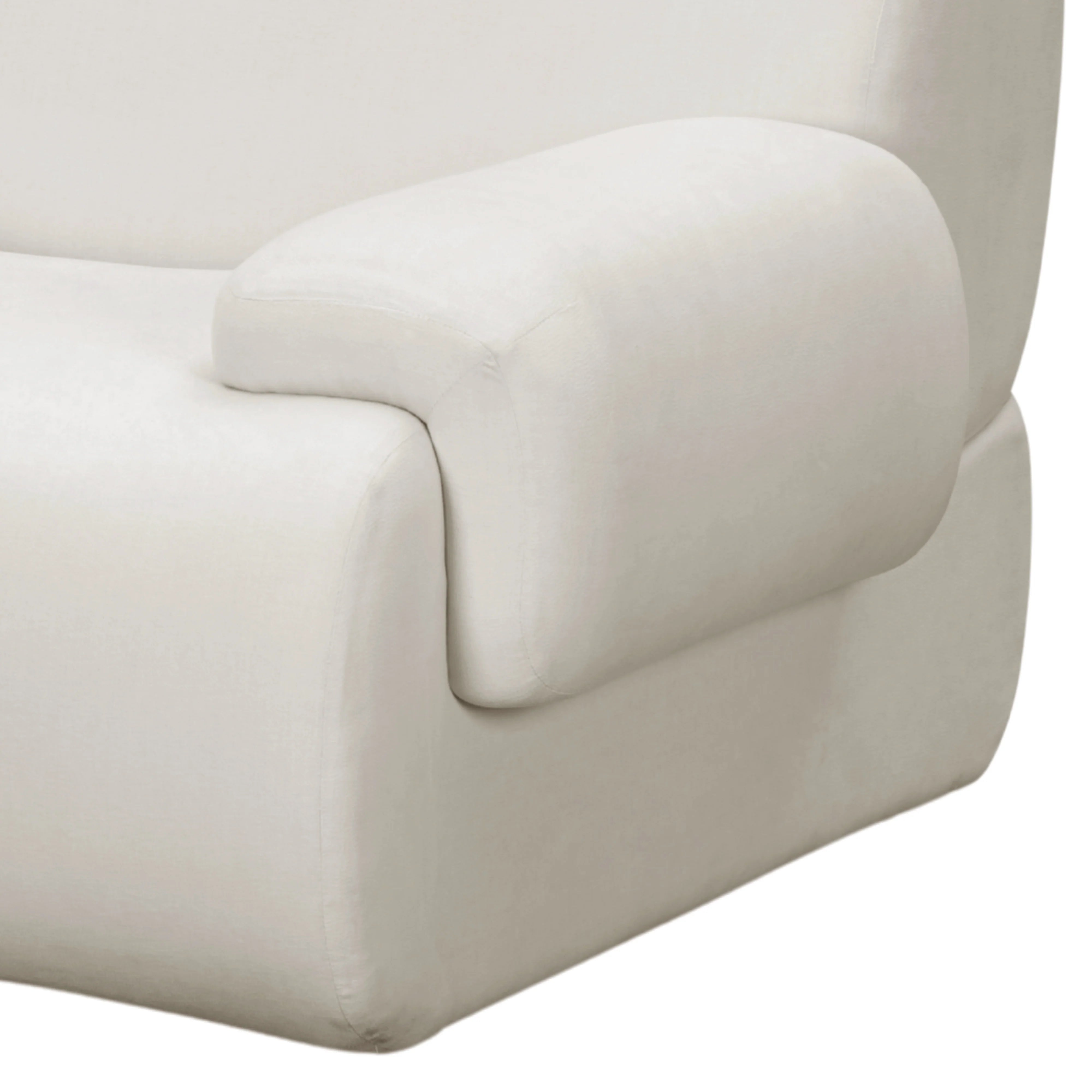 Zenith 80" Contract-Grade Upcycled Fabric Modular Loveseat