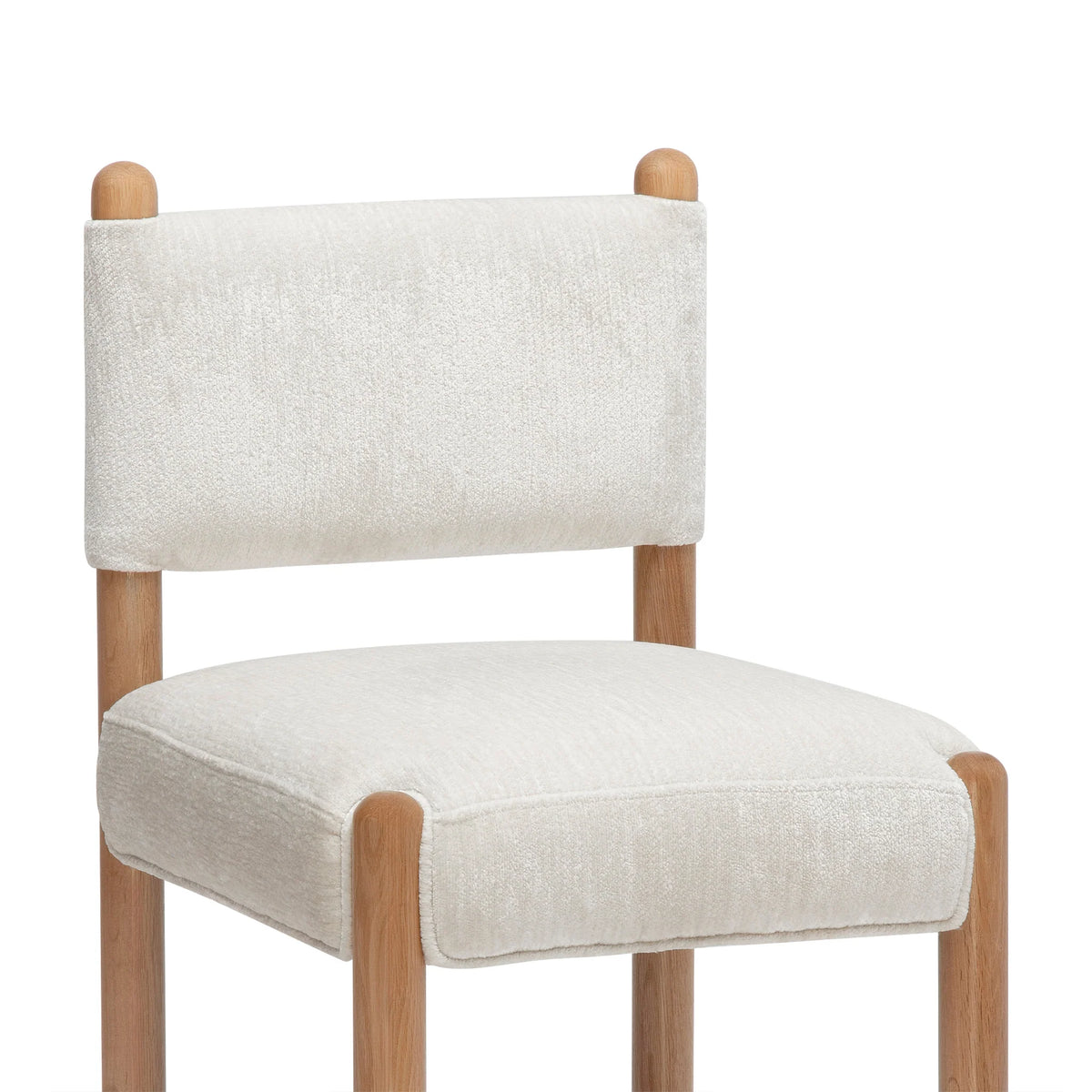 Bruno Thick Performance Chenille Straight Back Dining Chair