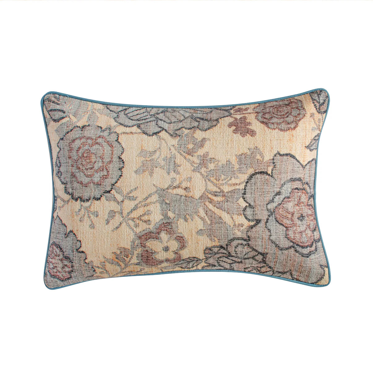 Coussin rectangulaire tissé blanc Destiny 24" x 16"