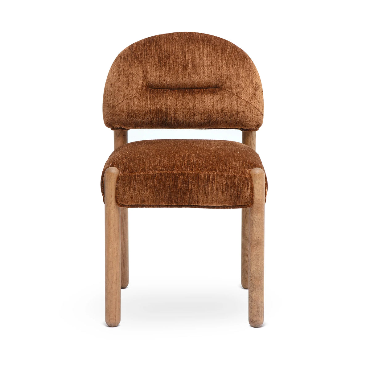 Bruno Thick Performance Chenille Arched Back Dining Chair
