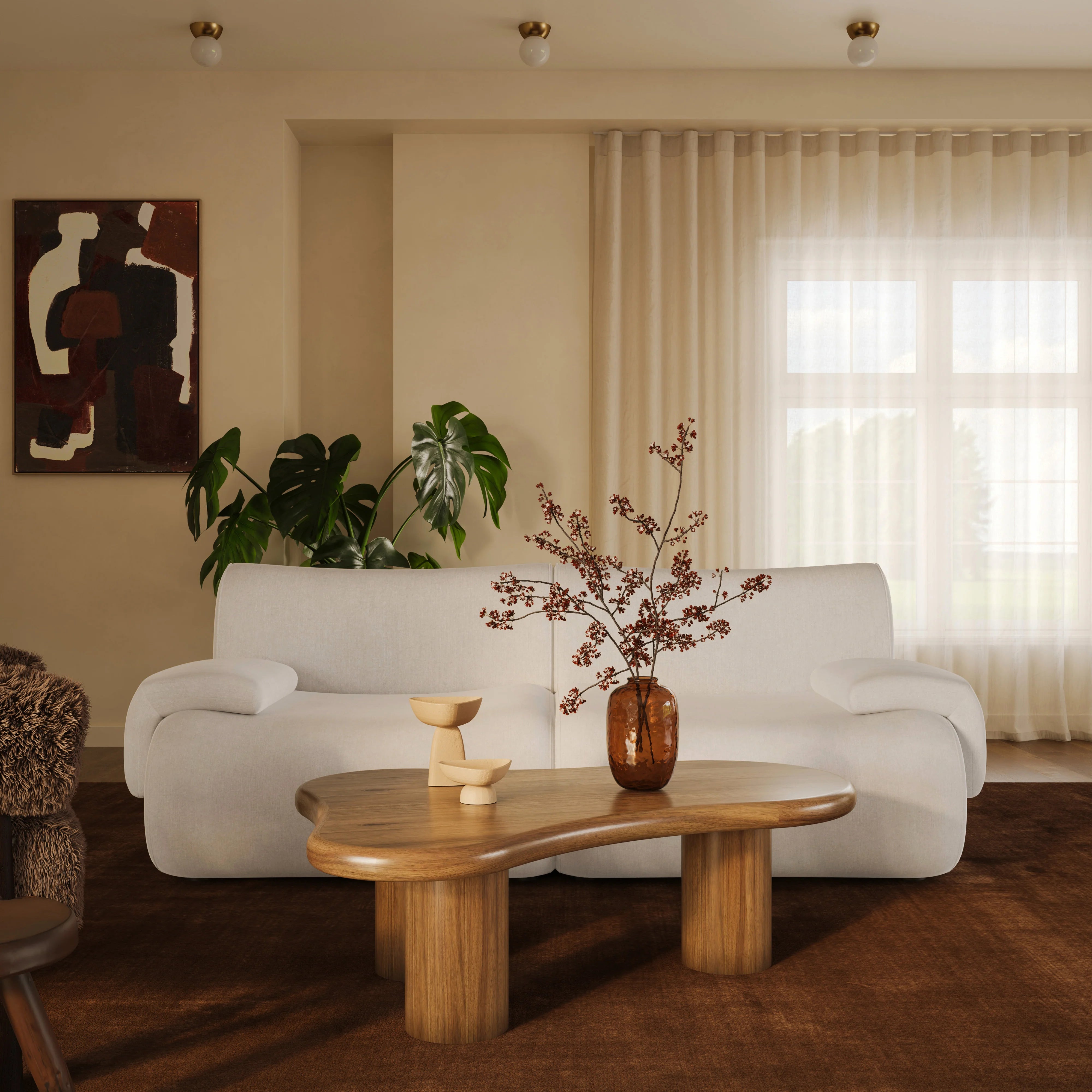 Zenith 80" Contract-Grade Upcycled Fabric Modular Loveseat