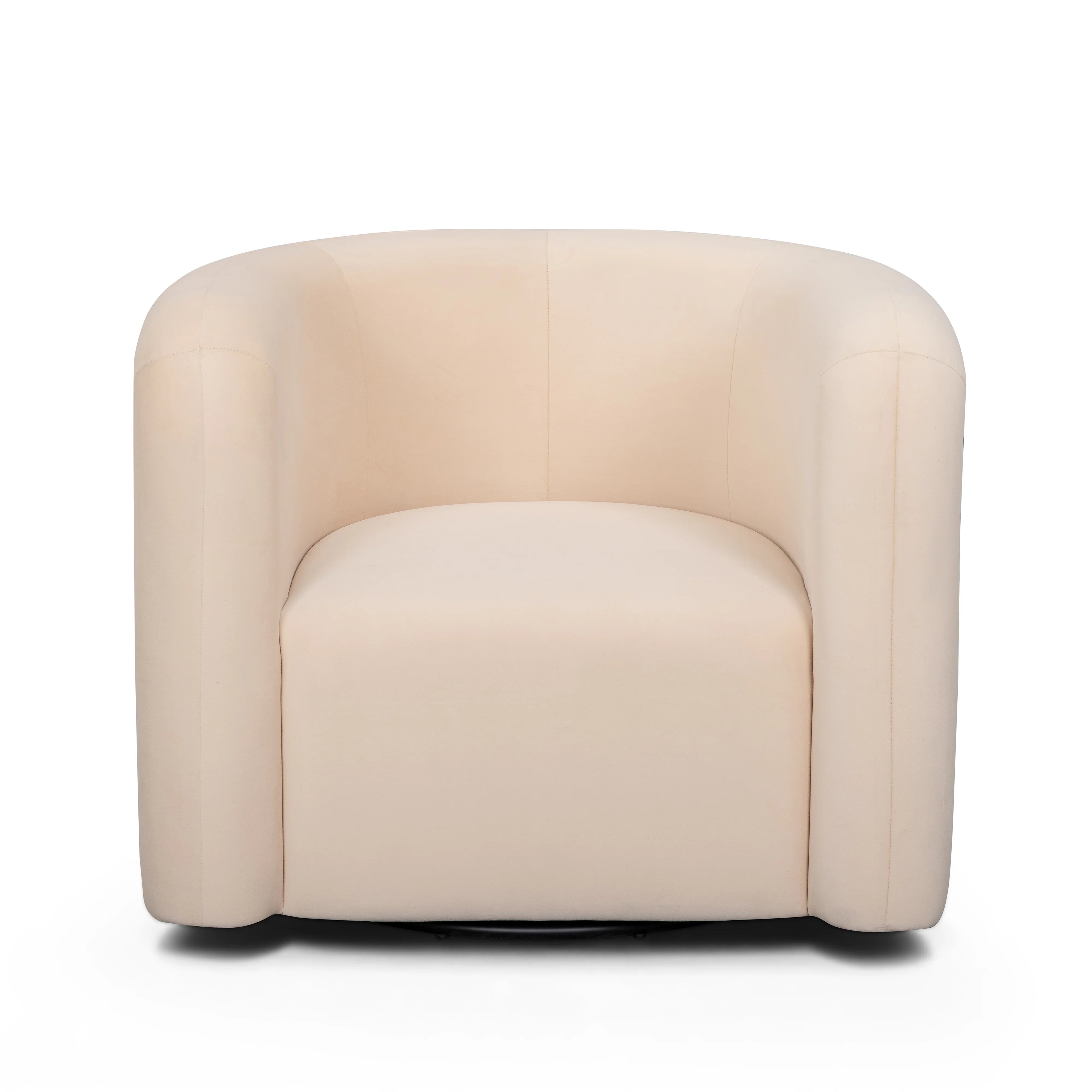 Curves Performance Velvet Swivel Accent Chair