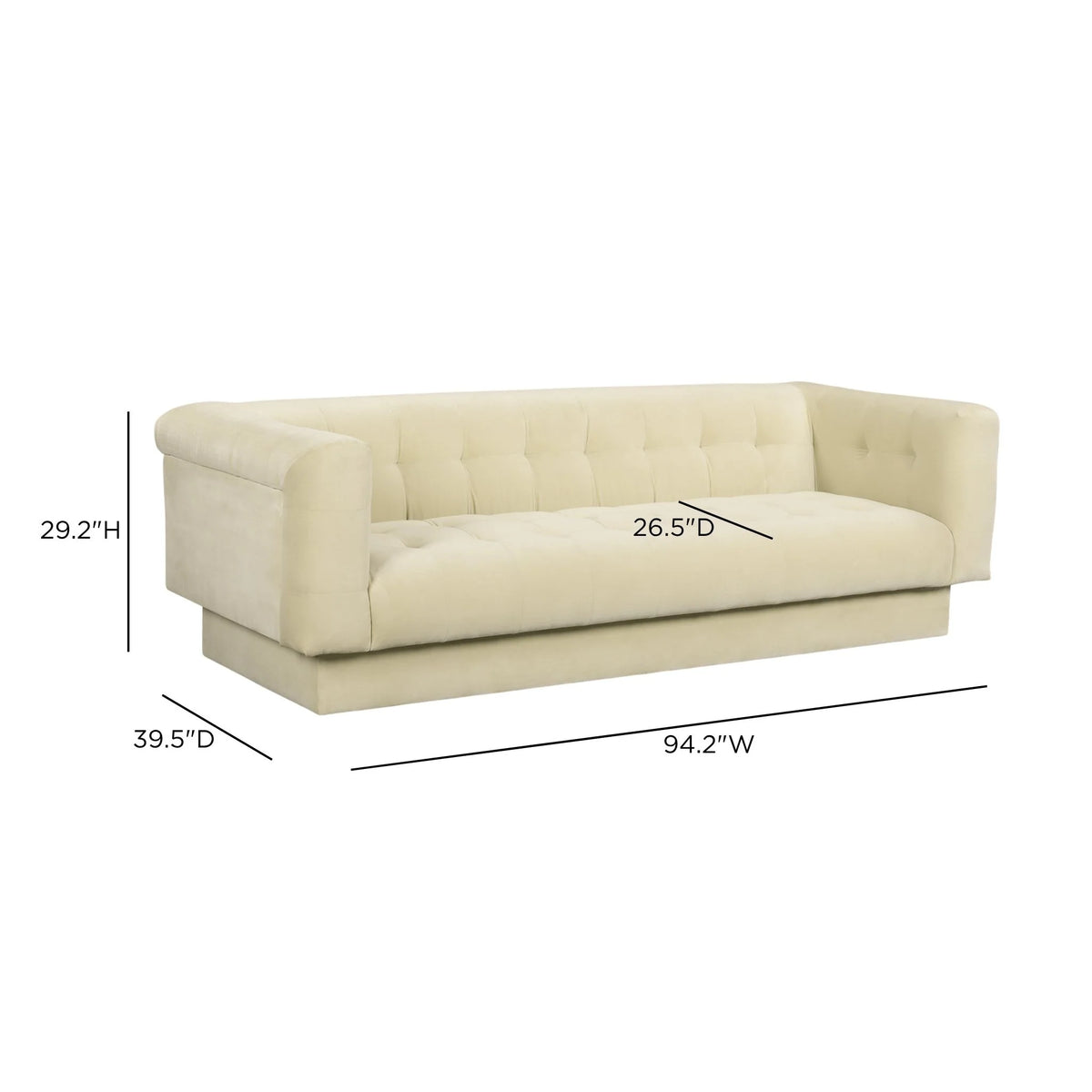 Jules 94" Performance Velvet Sofa
