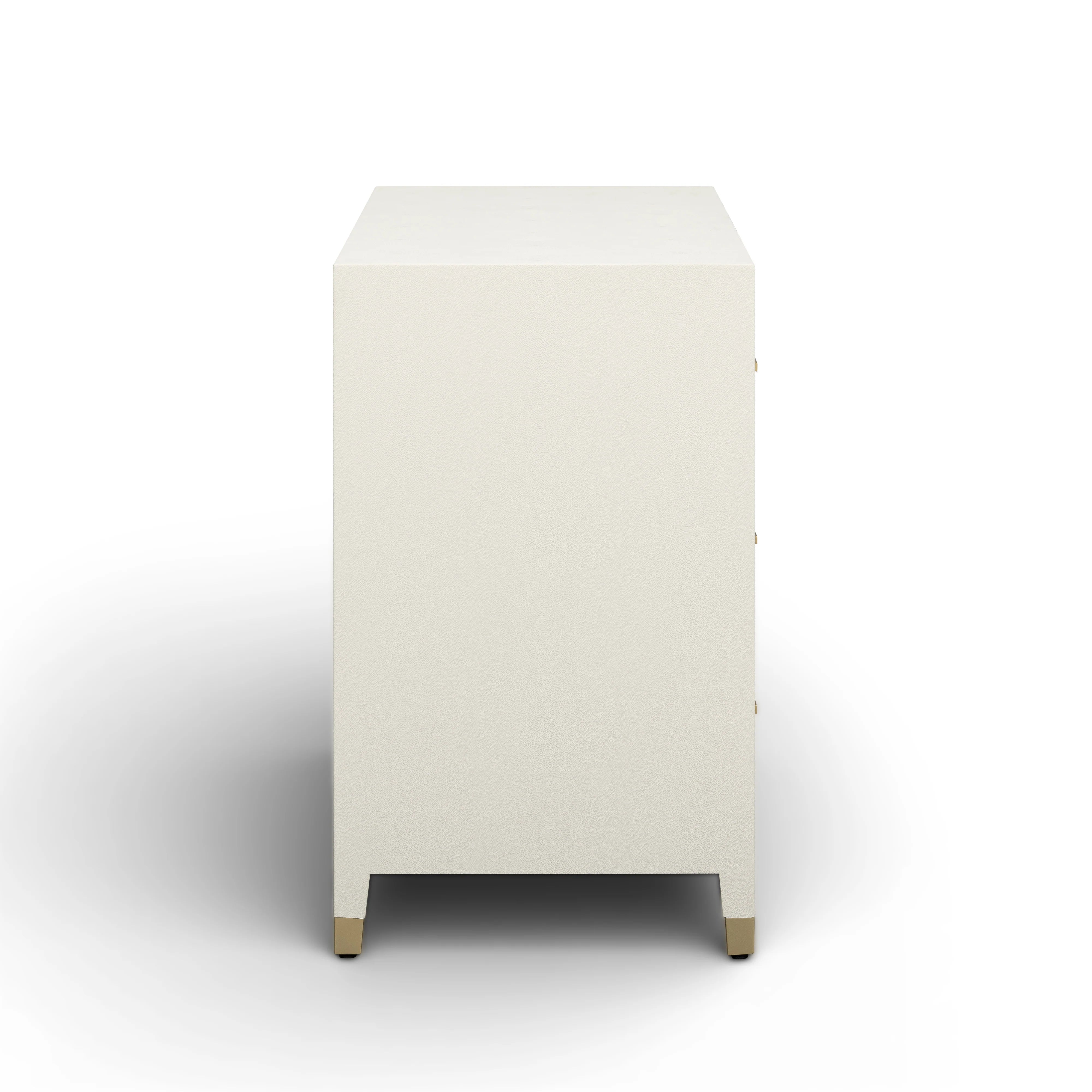 Dani 62" Cream Faux Shagreen 6-Drawer Dresser