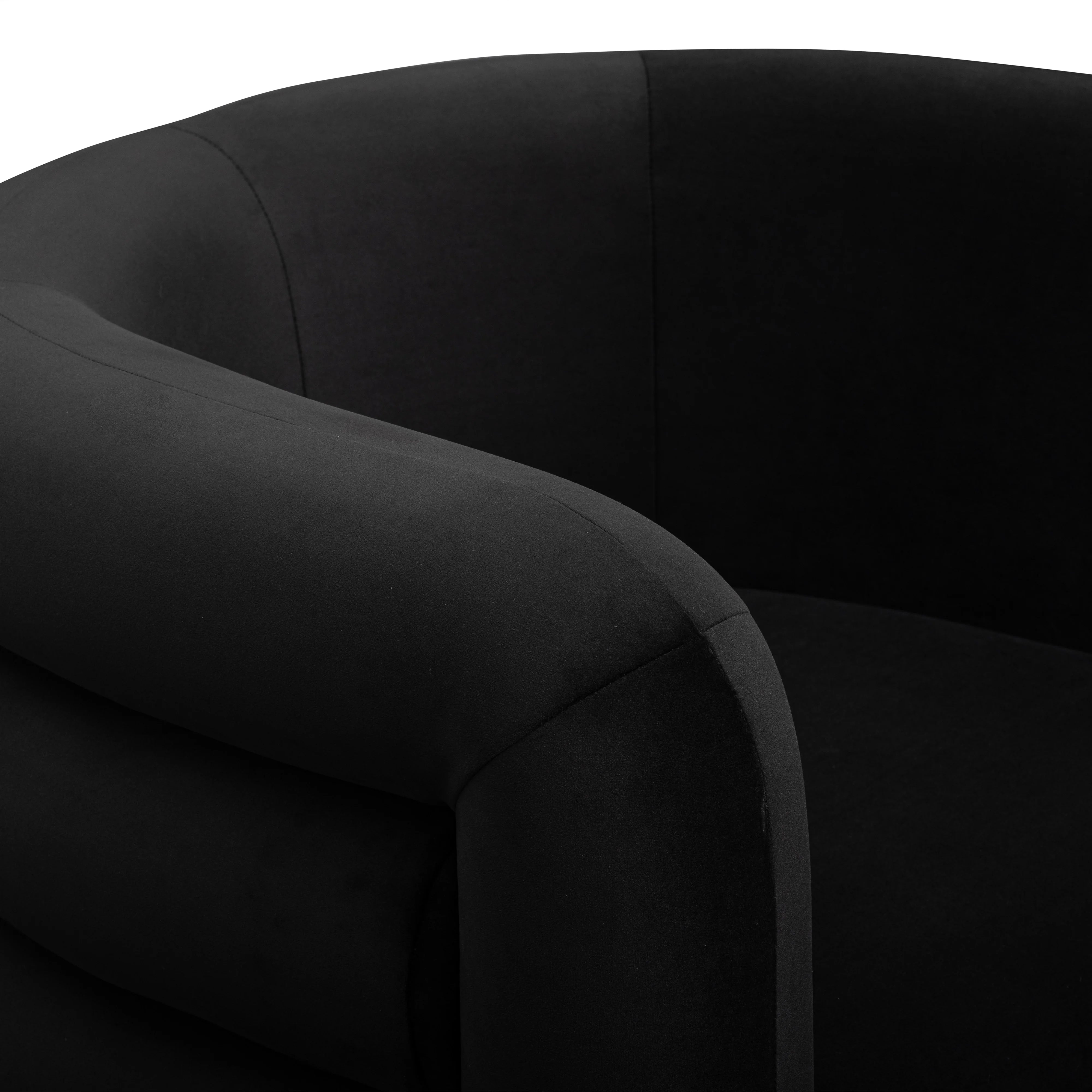 Curves Performance Velvet Swivel Accent Chair