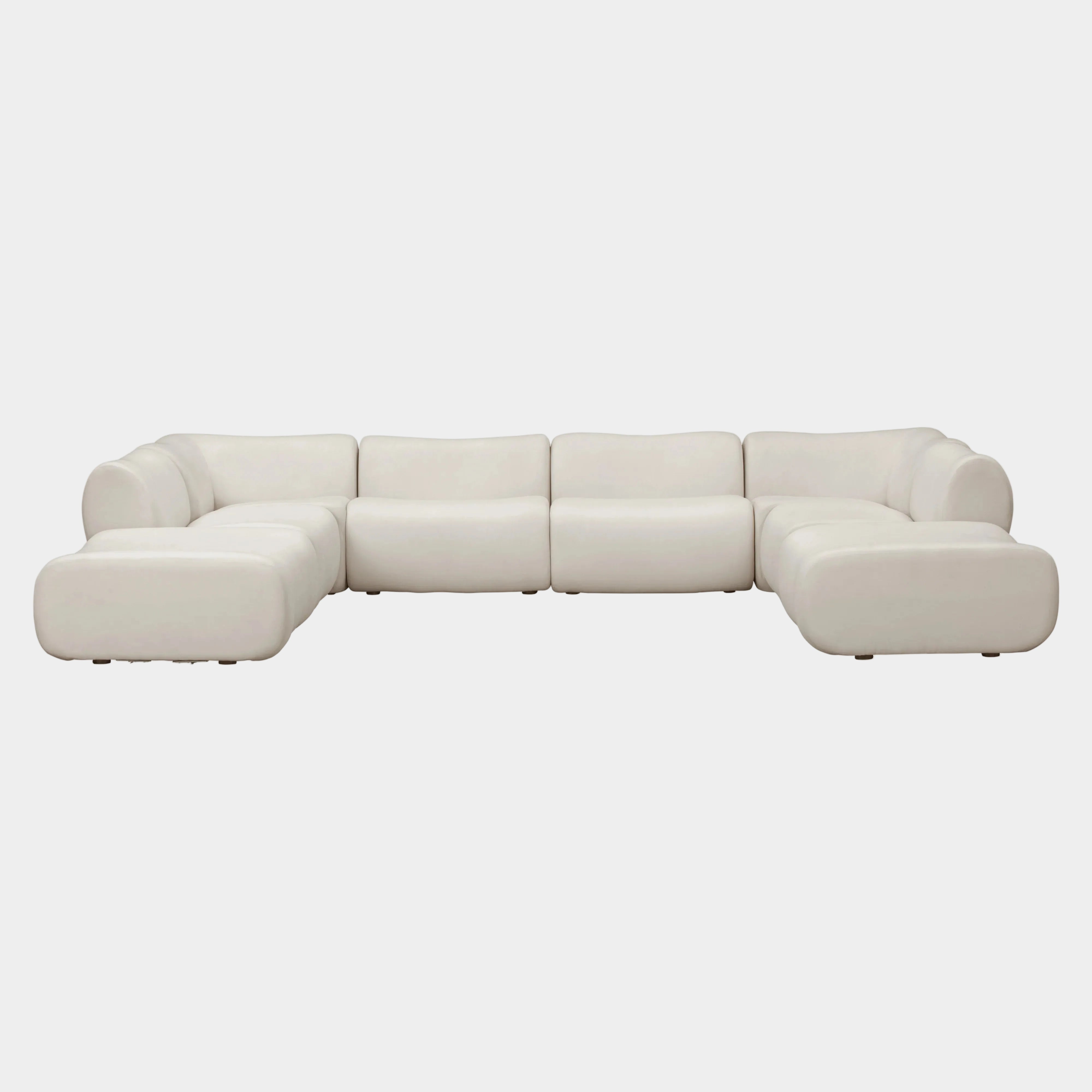 Zenith 8-Piece Contract-Grade Upcycled Fabric Modular U-Sectional