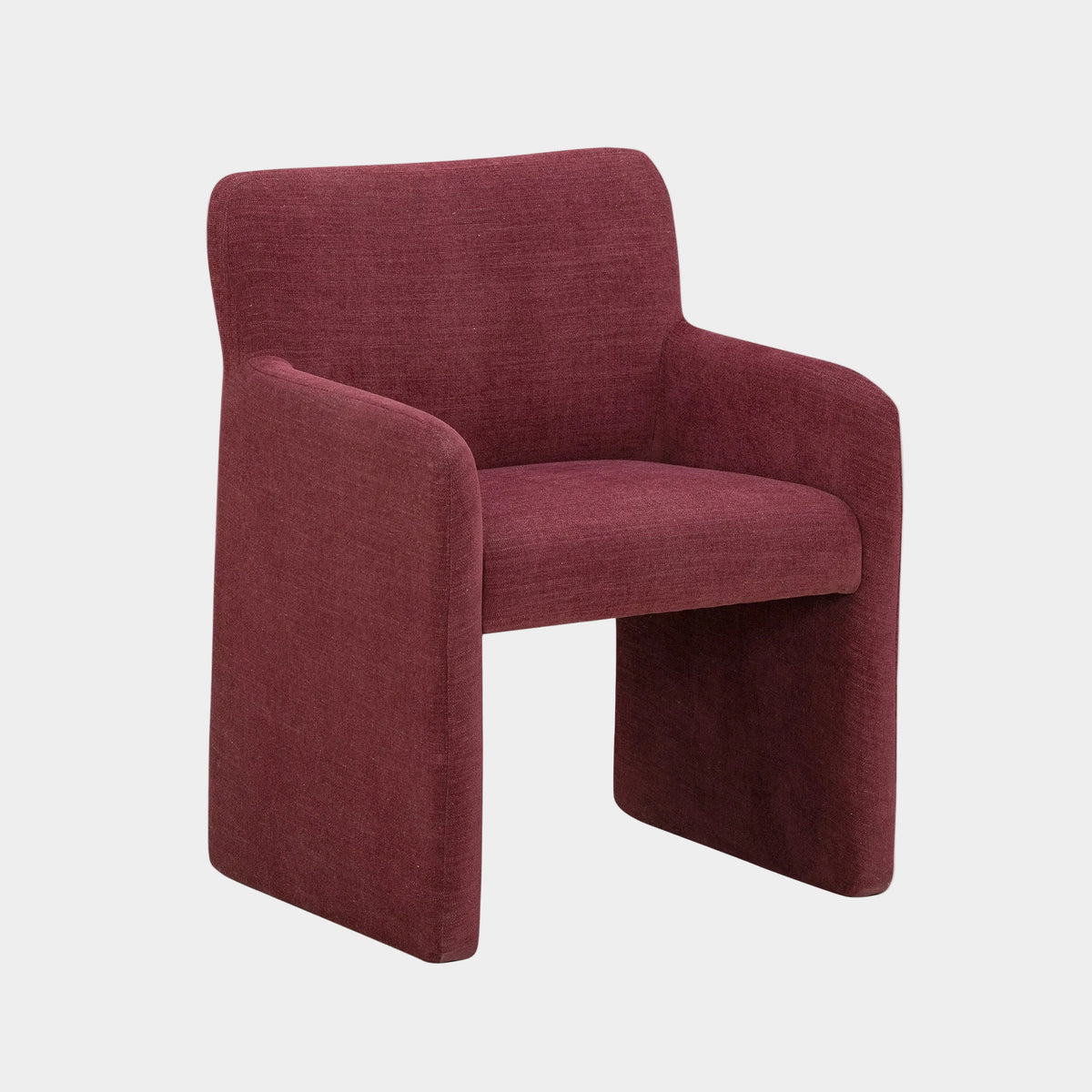 Crawley Performance Linen Chenille Dining Chair - Red Wine