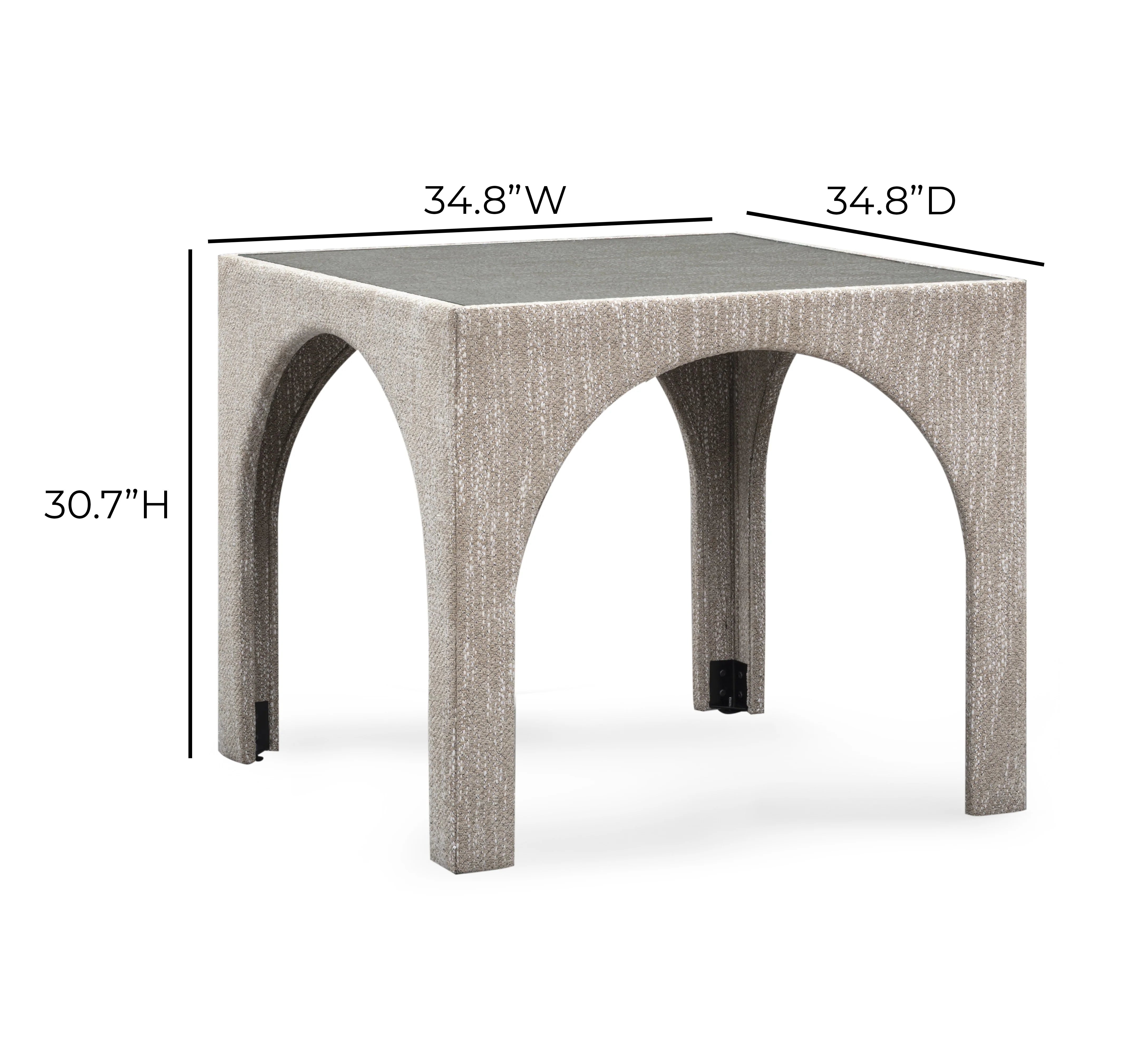 Tomlin Performance Chenille Game Table and Two Ottomans Set