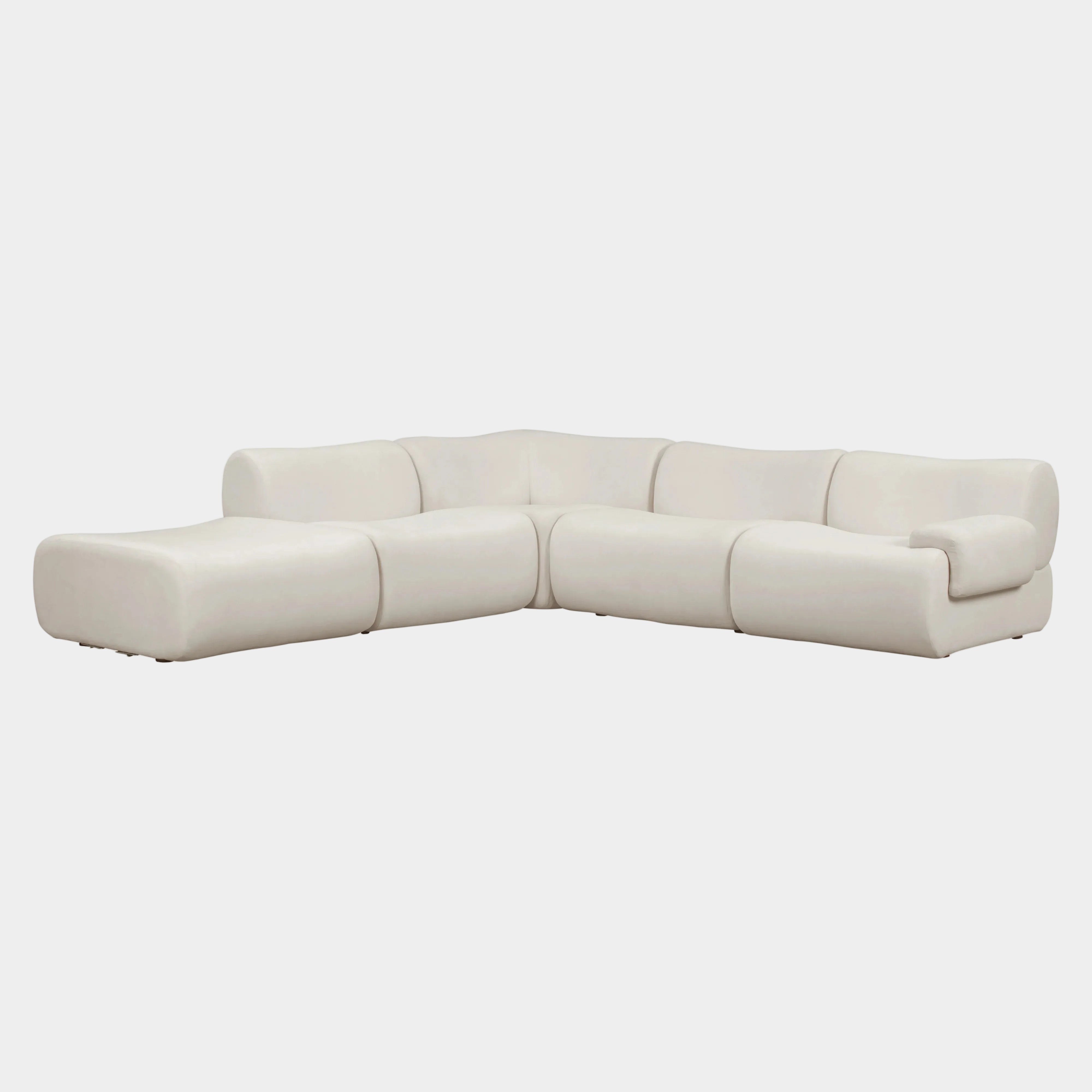 Zenith 5-Piece Contract-Grade Upcycled Fabric Modular Sectional