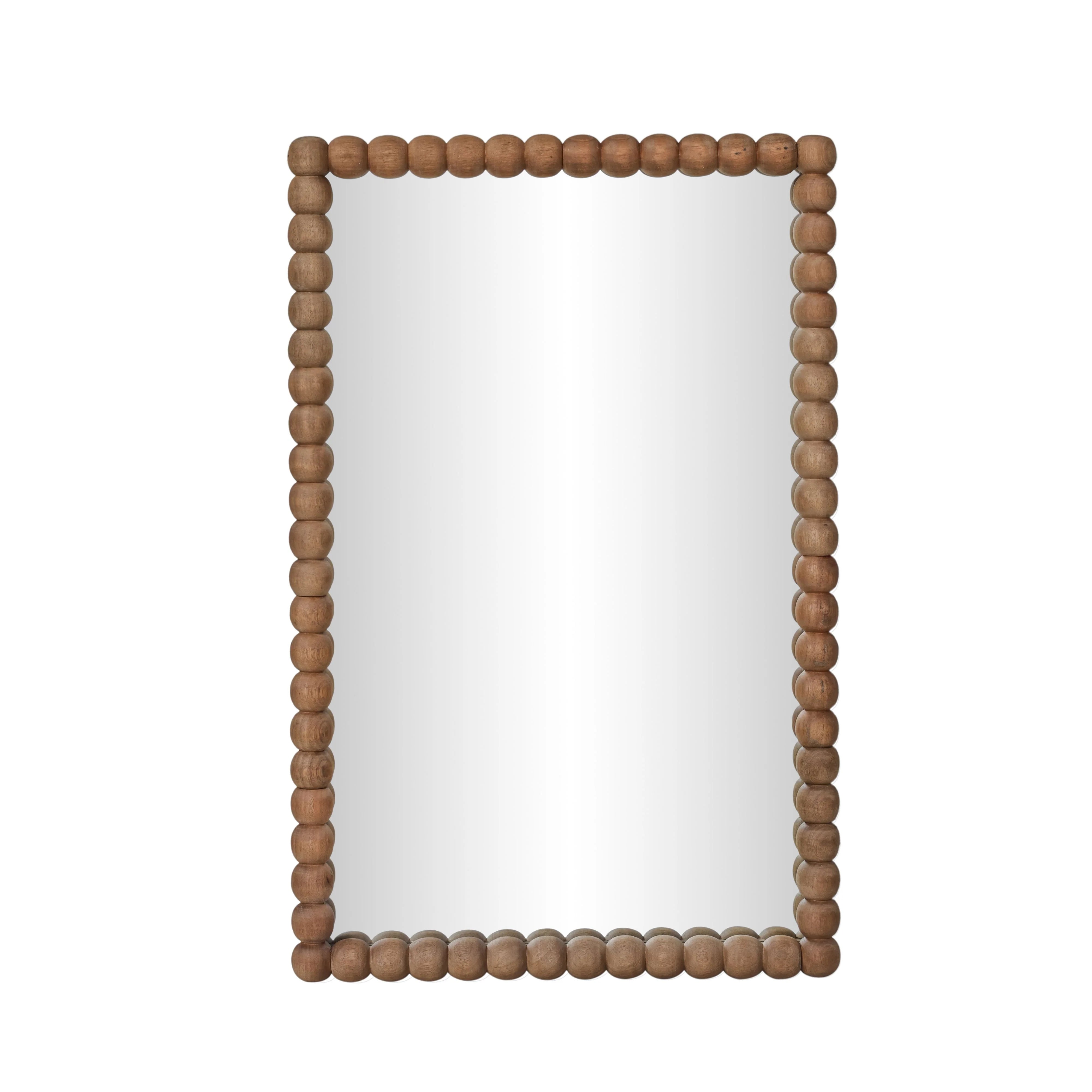 Cheyanne 29"X44" Carved Solid Wood Rectangular Wall Mirror