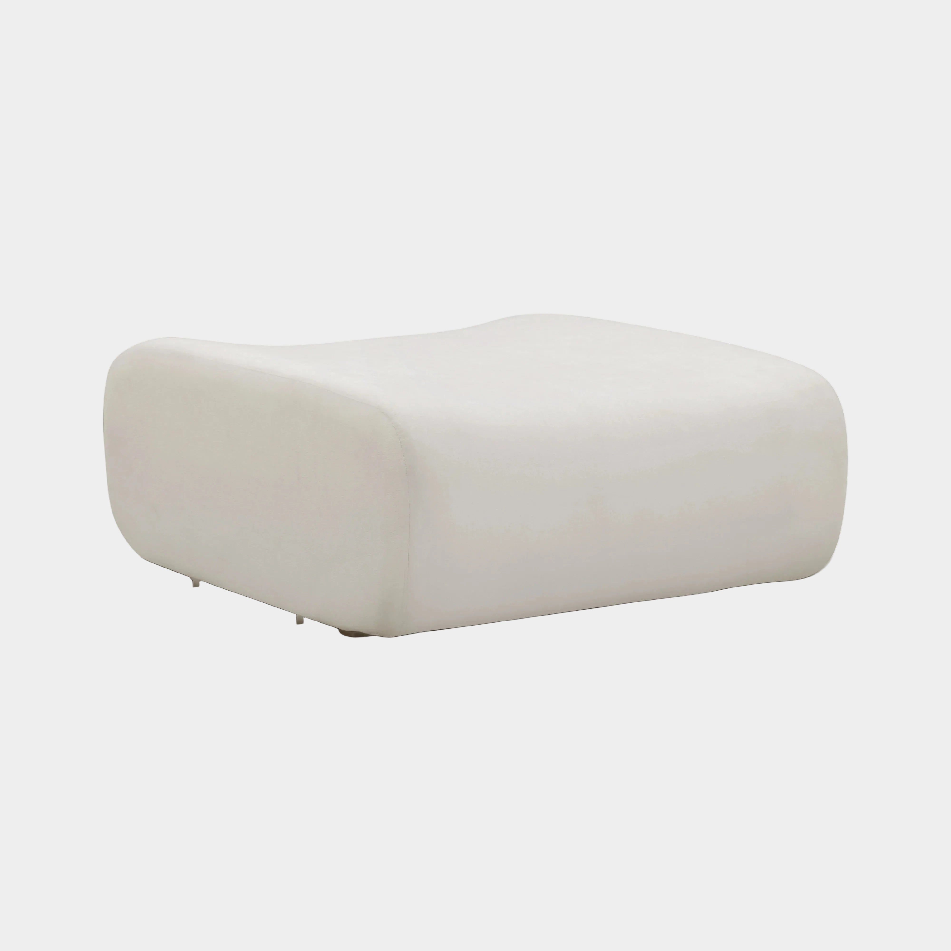 Zenith Contract-Grade Upcycled Fabric Ottoman