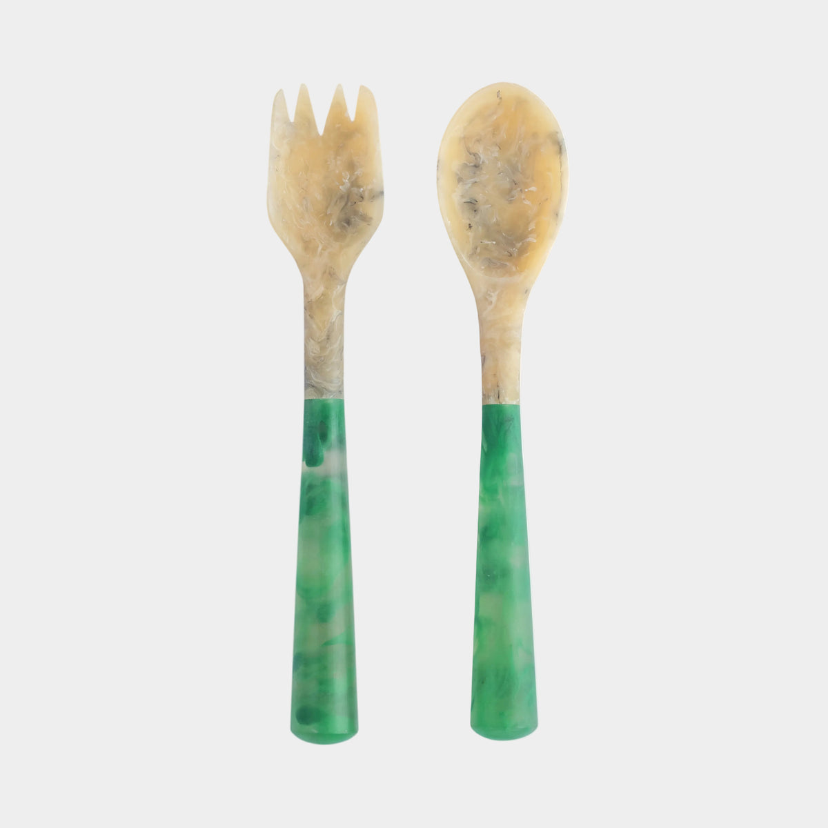 Jadite Resin Salad Serving Spoons