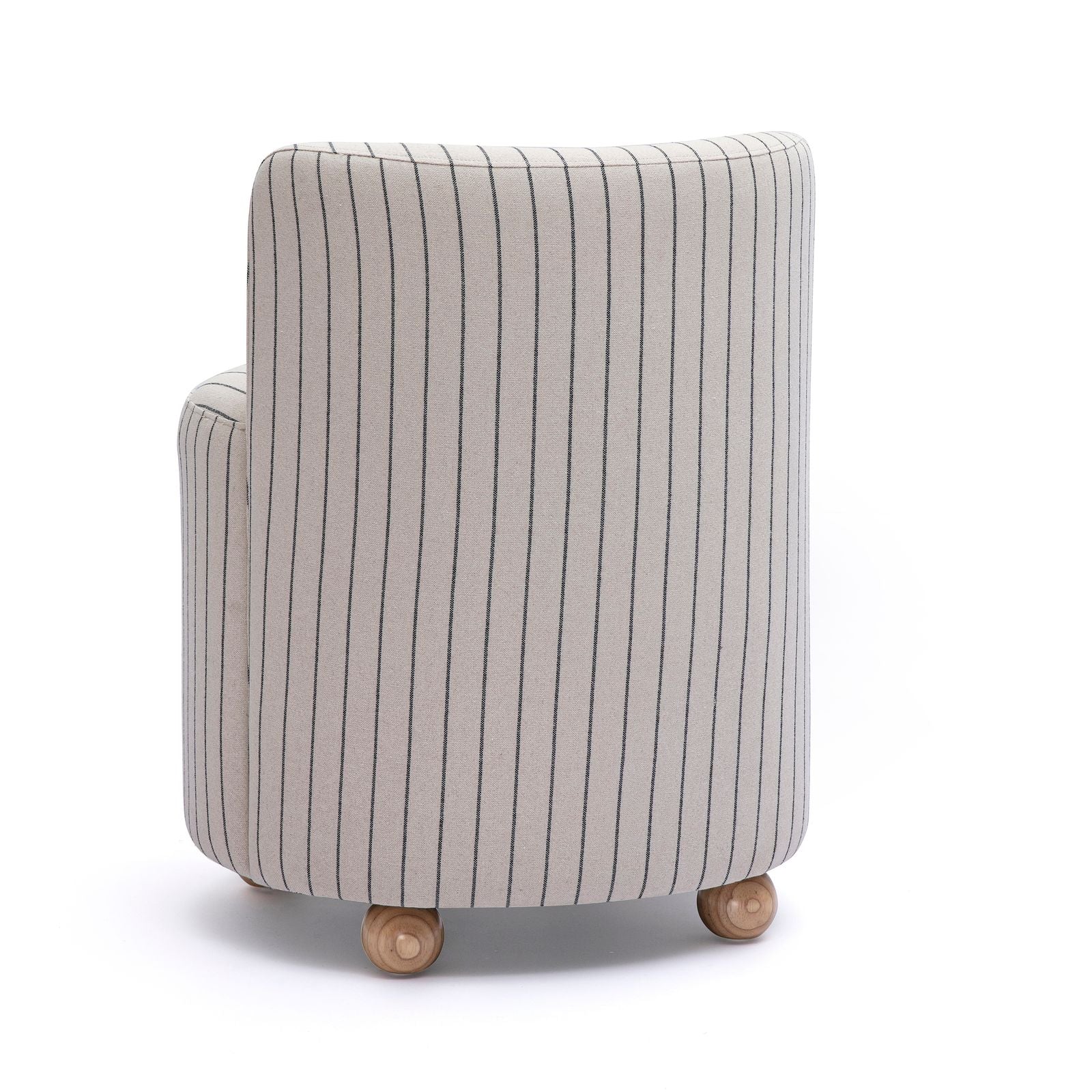 Hakuna Black and White Striped Linen Desk Chair