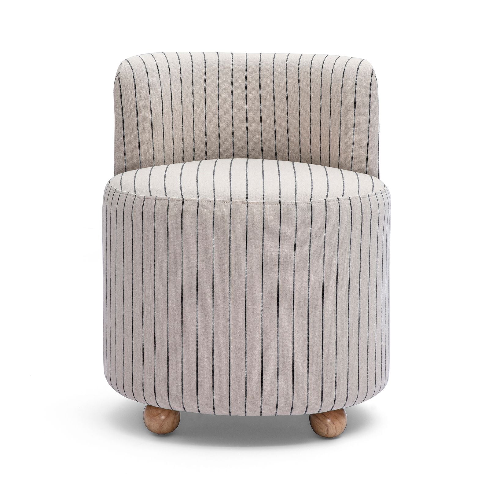 Hakuna Black and White Striped Linen Desk Chair