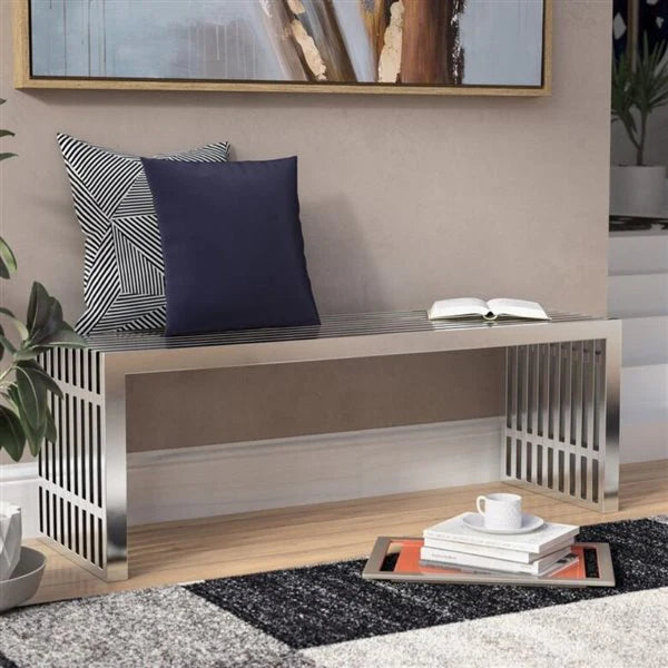 Gridiron Stainless Steel Bench (polished)