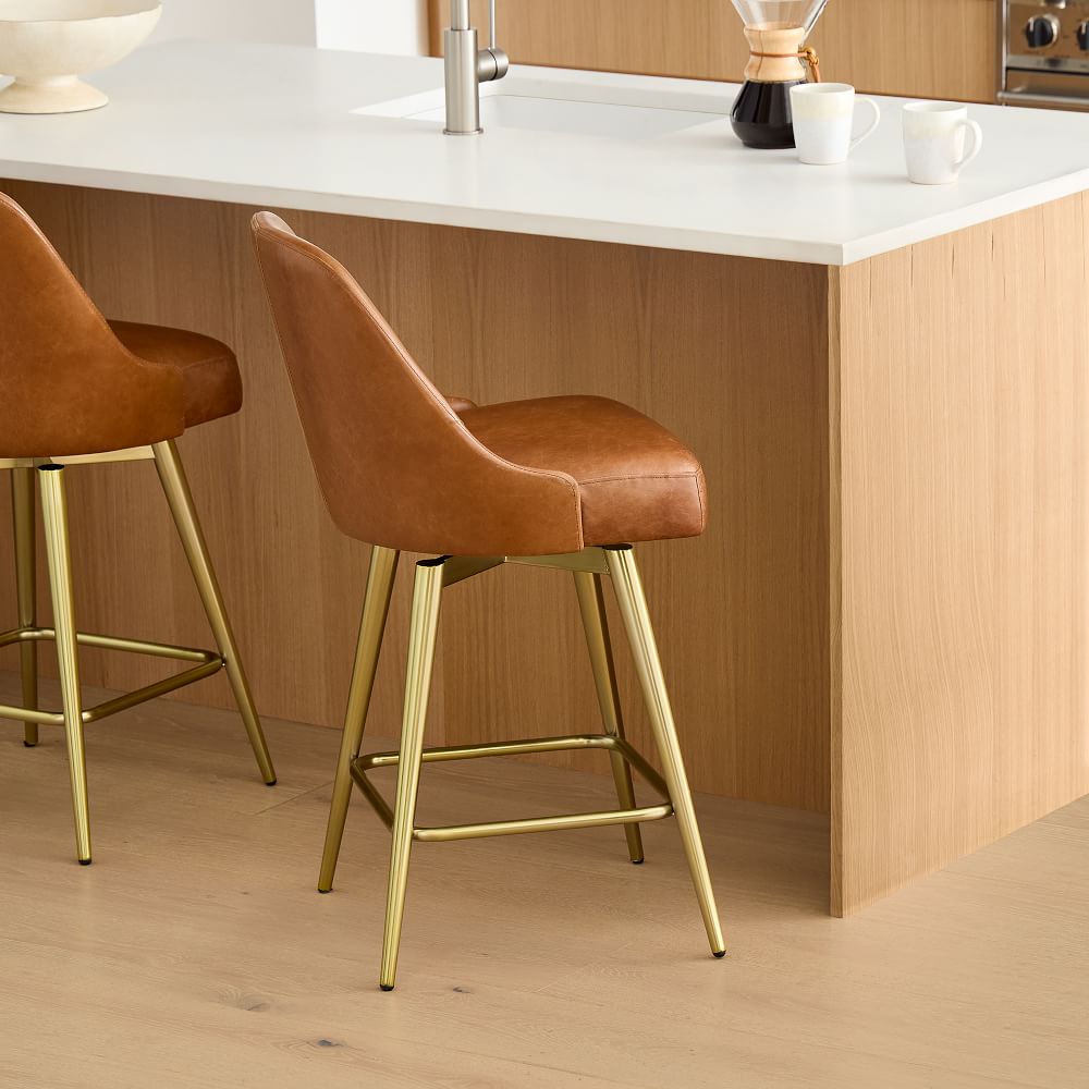 Mid-Century Swivel Counter Stool