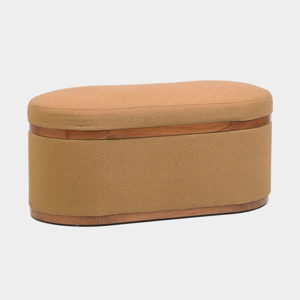 Olivier Storage Ottoman - 41" Boucle Oval