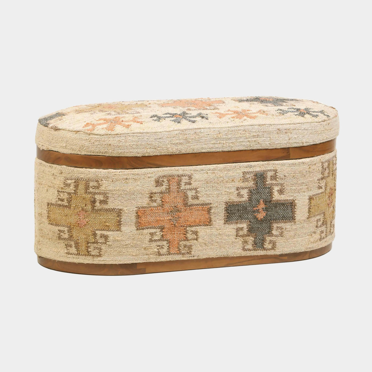 Olivier Storage Ottoman - 41" Cotton Oval