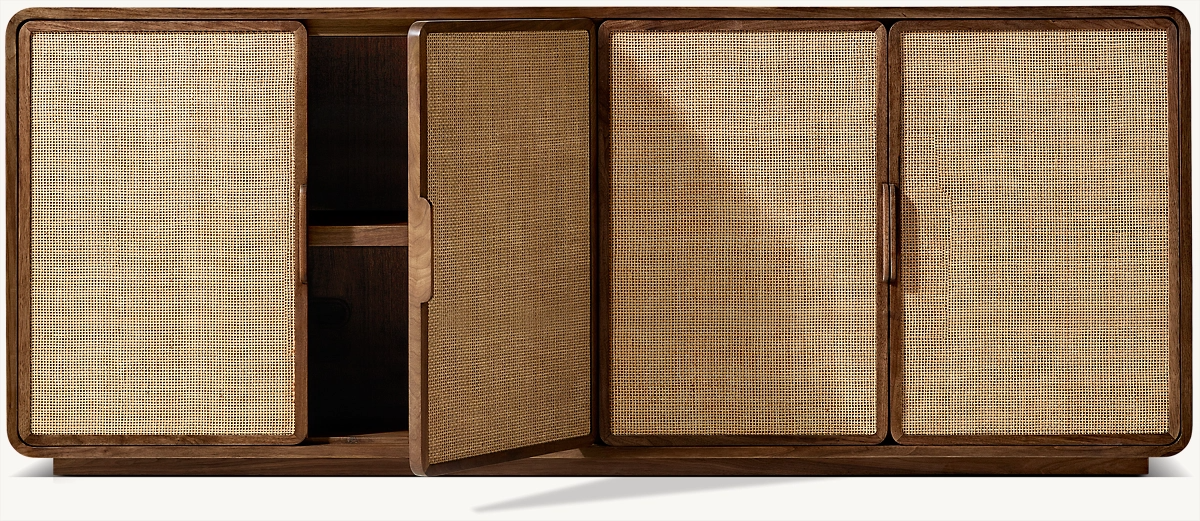 Santiago Cane 4-Door Sideboard