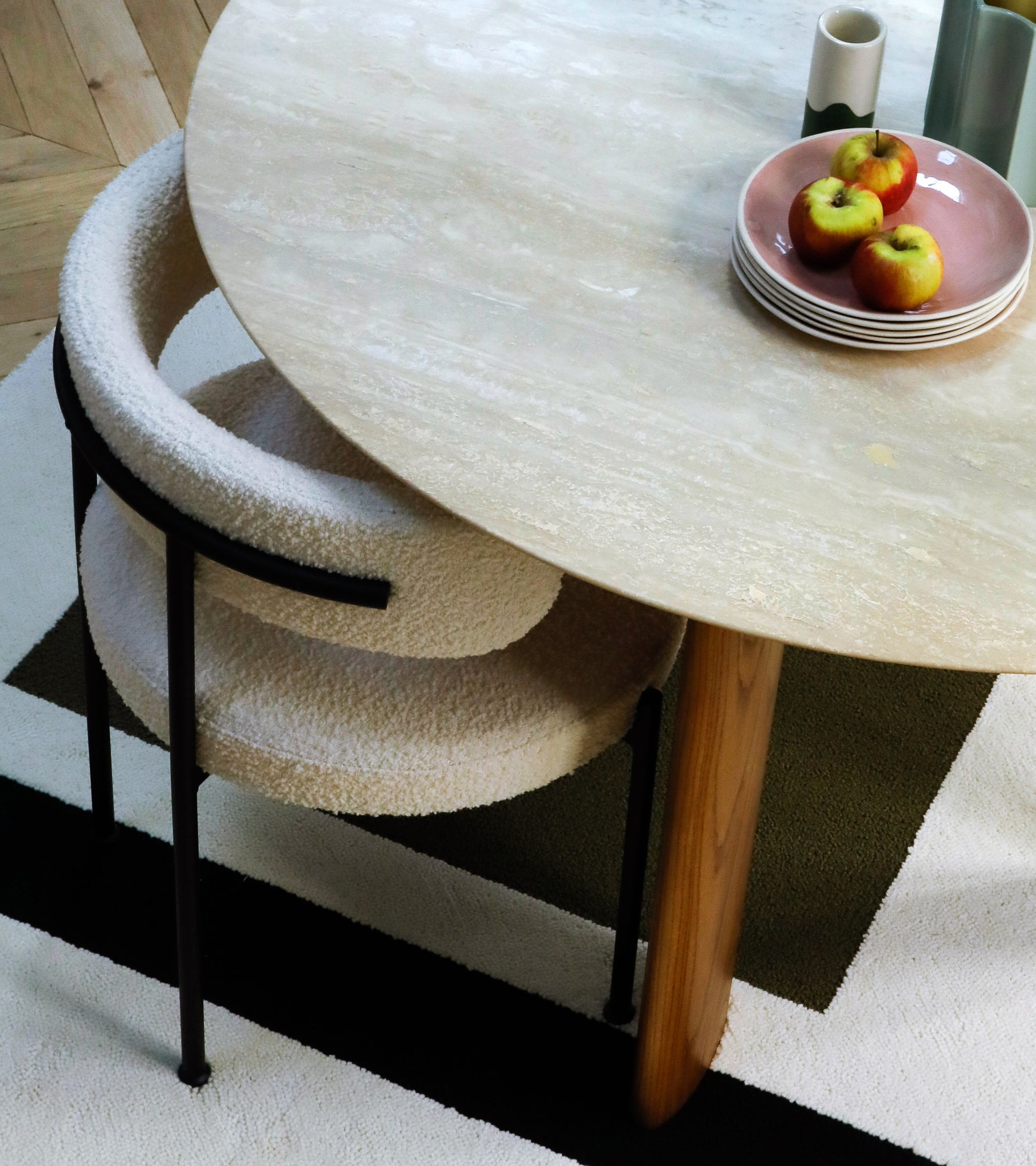 Libera Inesse Boucle Ivory Counter Stool