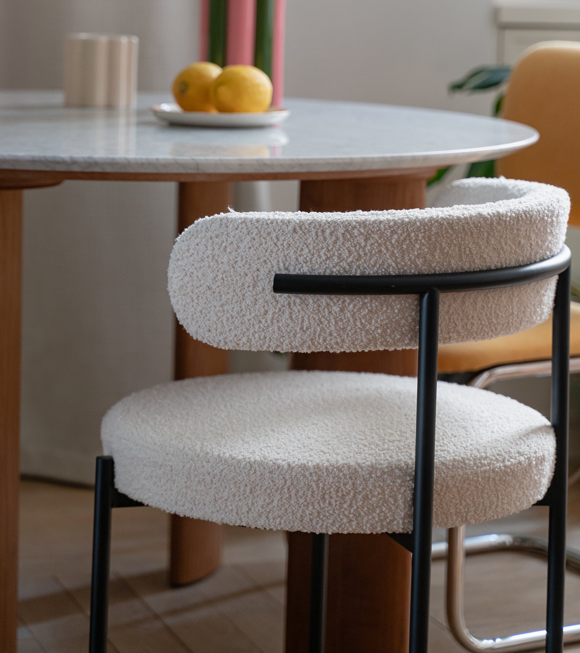 Libera Inesse Boucle Ivory Counter Stool