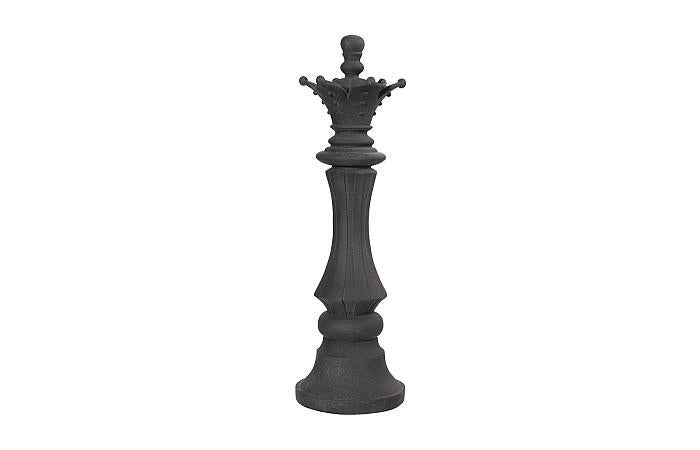 Queen Chess Sculpture Cast - Stone Black