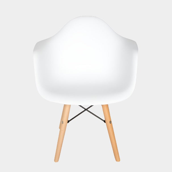 Fauteuil pour enfant en plastique moulé Eames - Pieds en bois