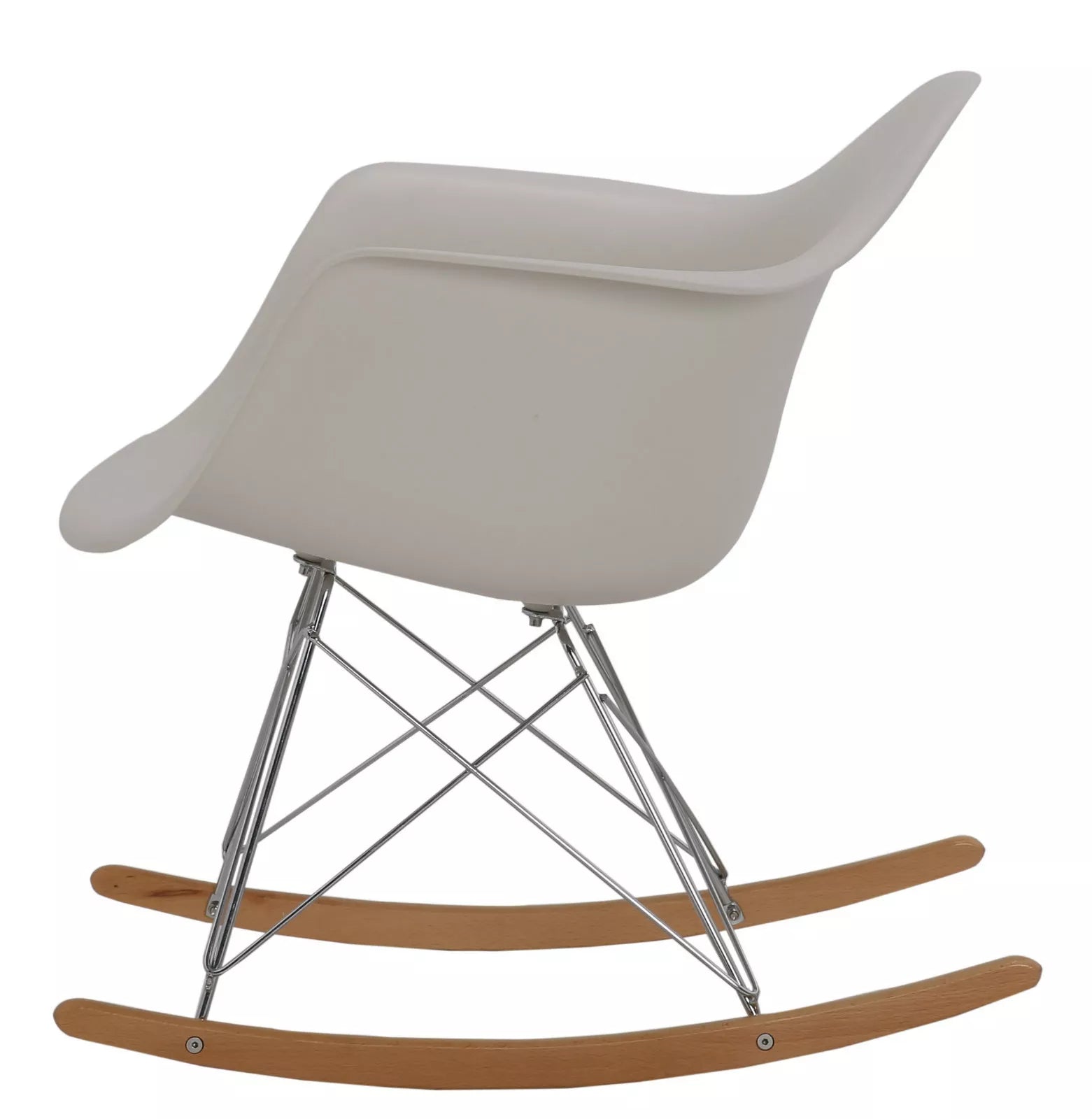 Fauteuil à bascule en plastique moulé Eames