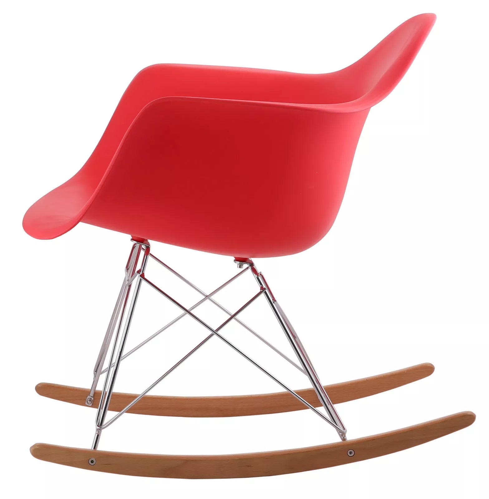 Fauteuil à bascule en plastique moulé Eames