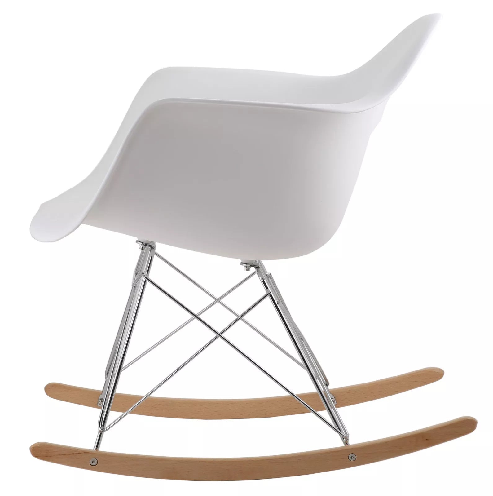 Fauteuil à bascule en plastique moulé Eames