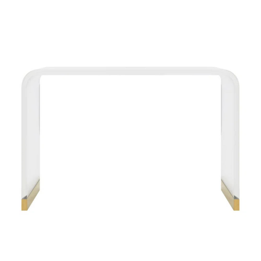 Waterfall Console with Gold Leaf