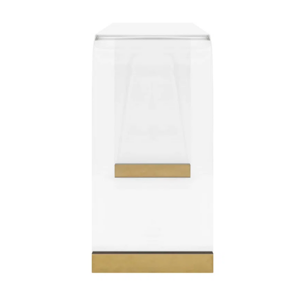 Waterfall Console with Gold Leaf