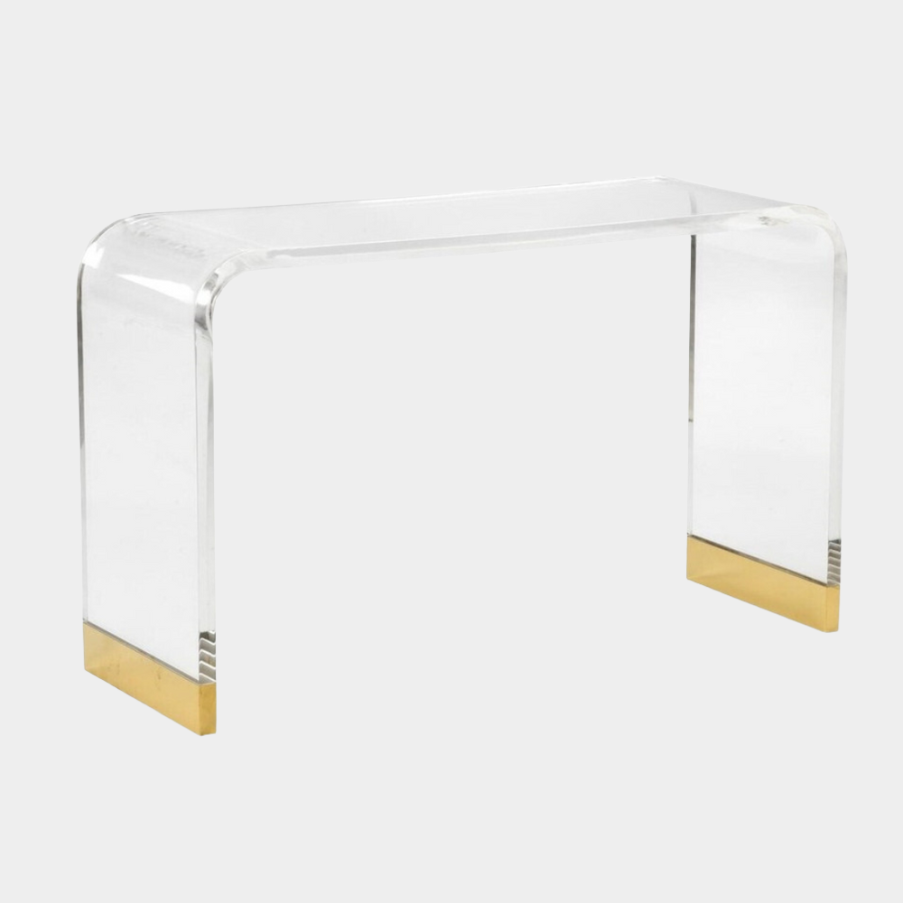 Waterfall Console with Gold Leaf