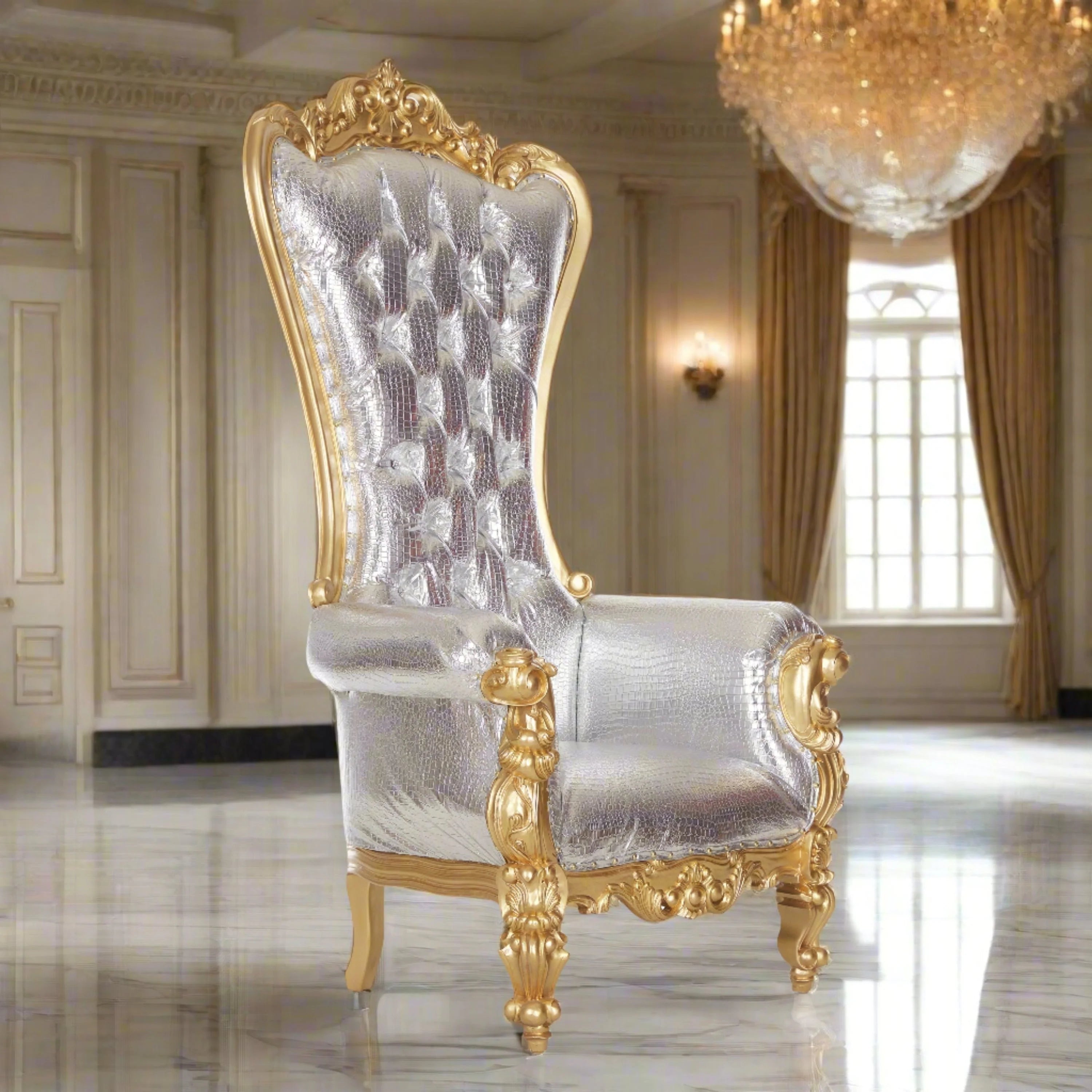 Chloe Throne Chair - Vinyl