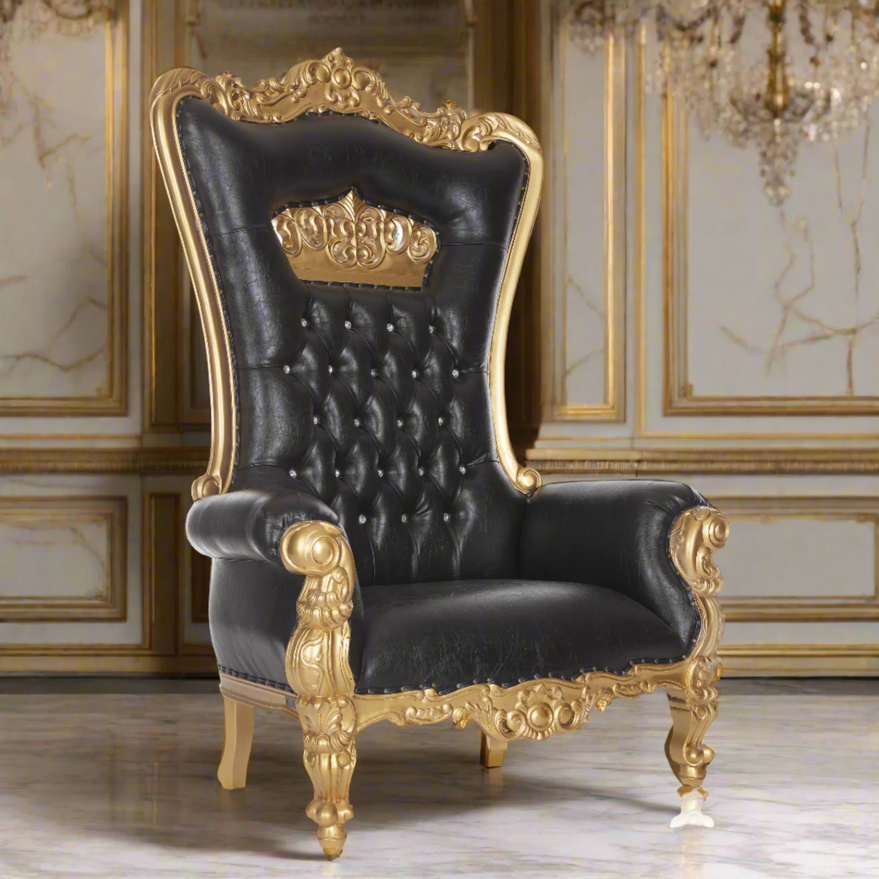 Crown Tiffany Extra Wide Throne Chair