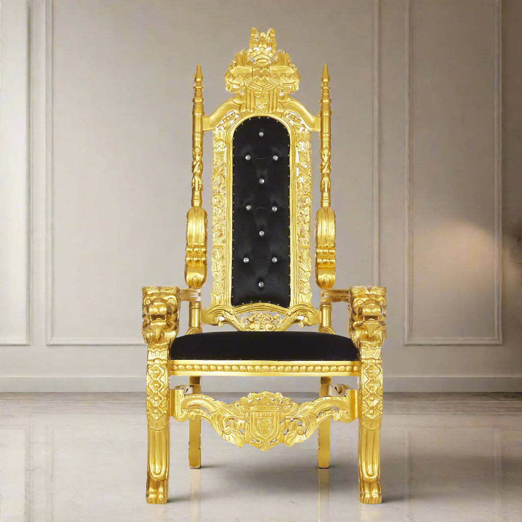 King David Lion Throne Chair - Velvet