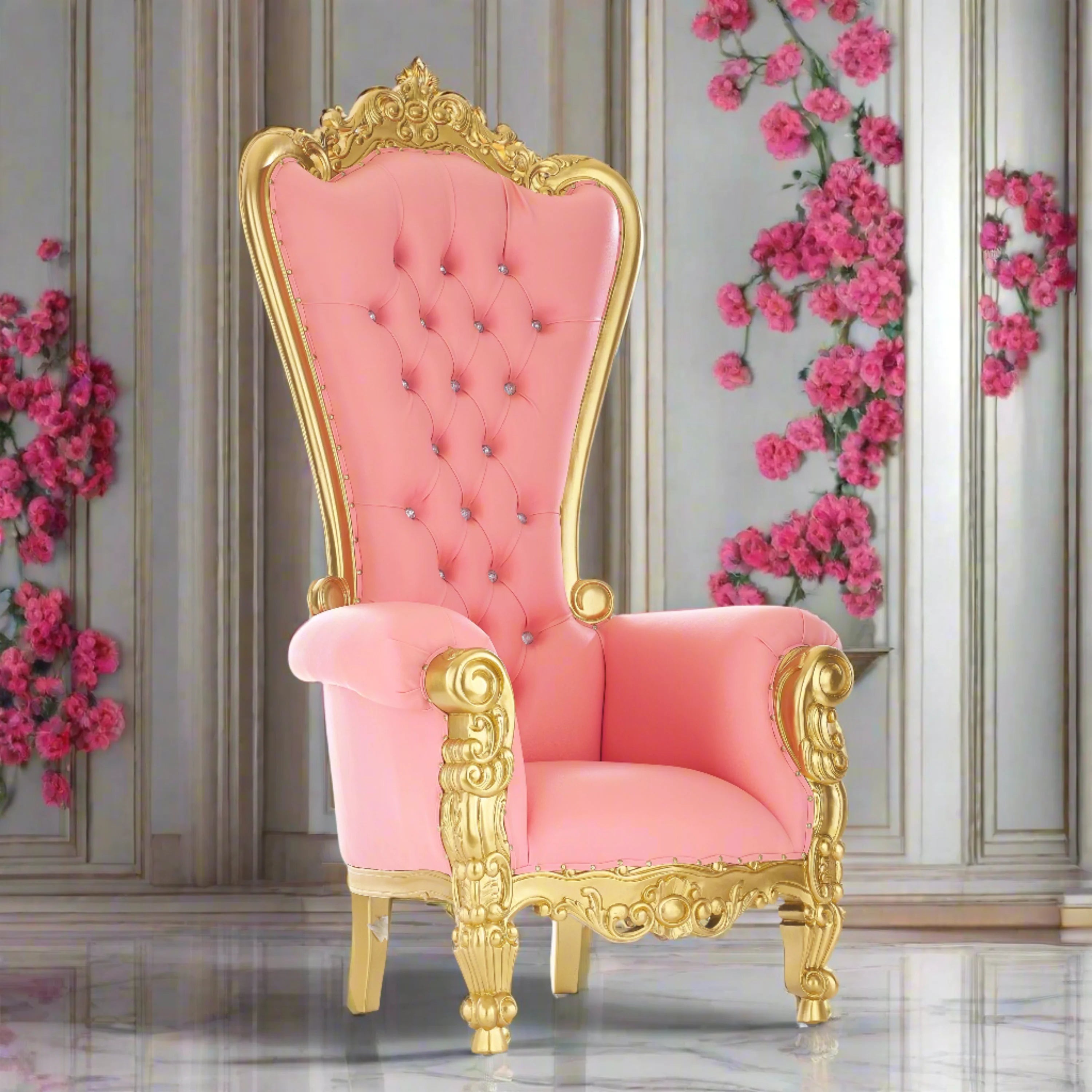 Queen Tiffany Throne Chair - Vinyl