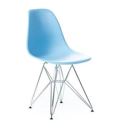 Eames Eiffel Molded Plastic Kids Chair - Chrome legs