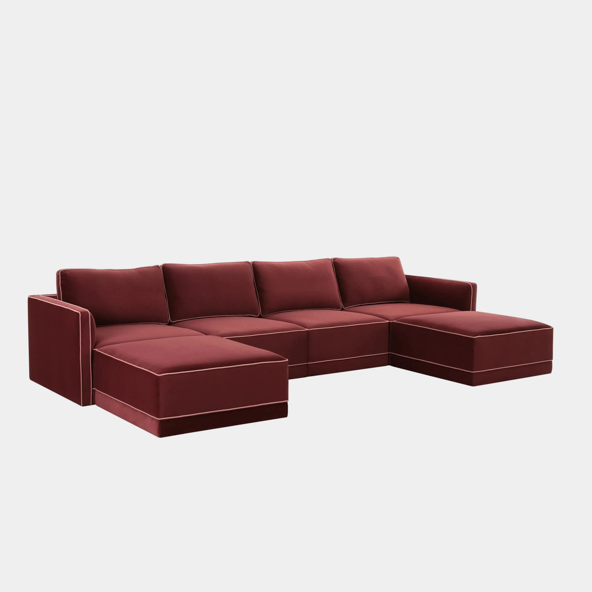 Willow U Sectional - 6 Performance Velvet