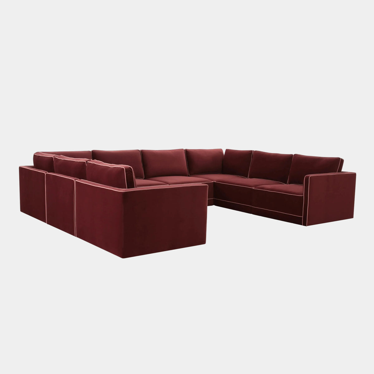 Willow U Sectional - 8 Performance Velvet