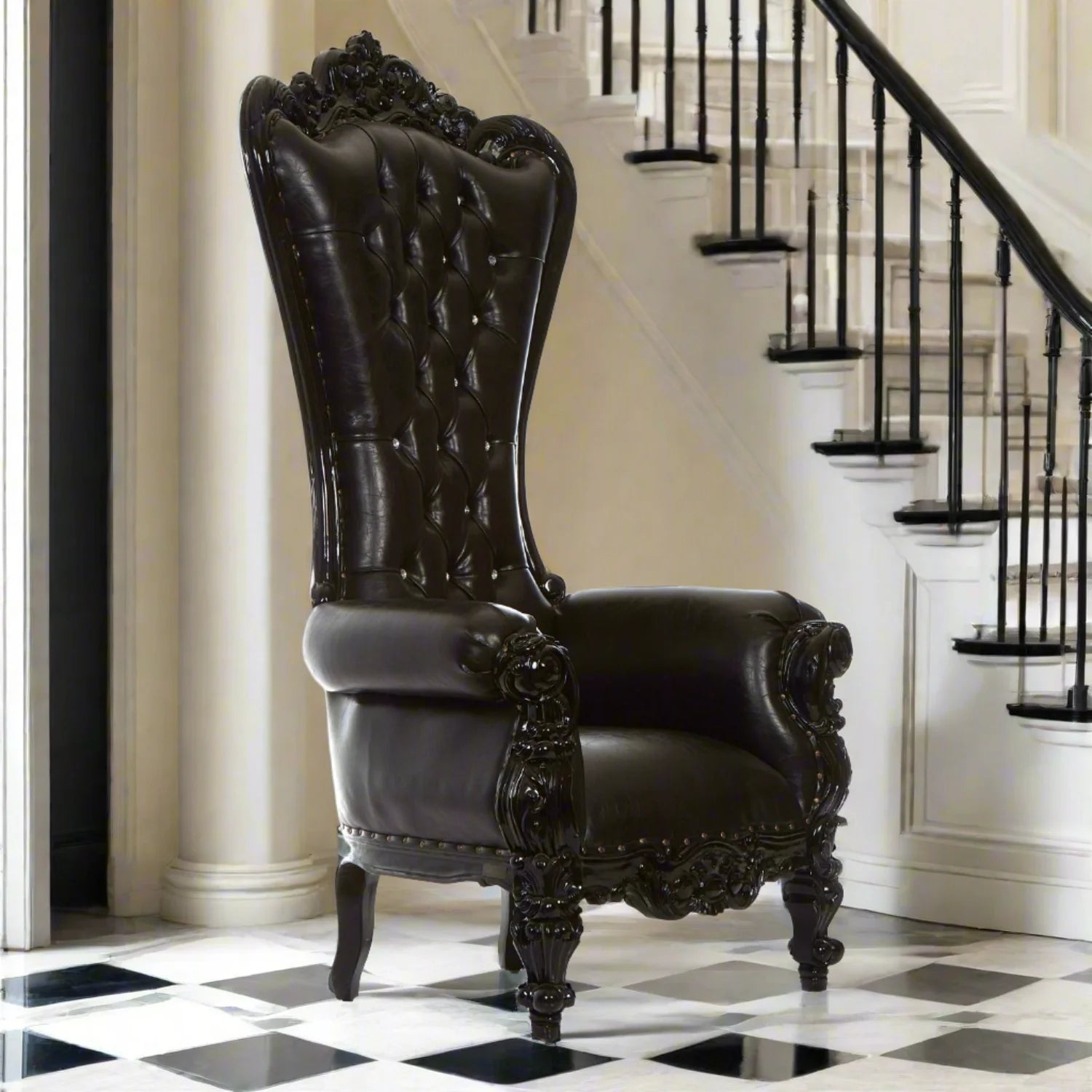Chloe Throne Chair - Vinyl
